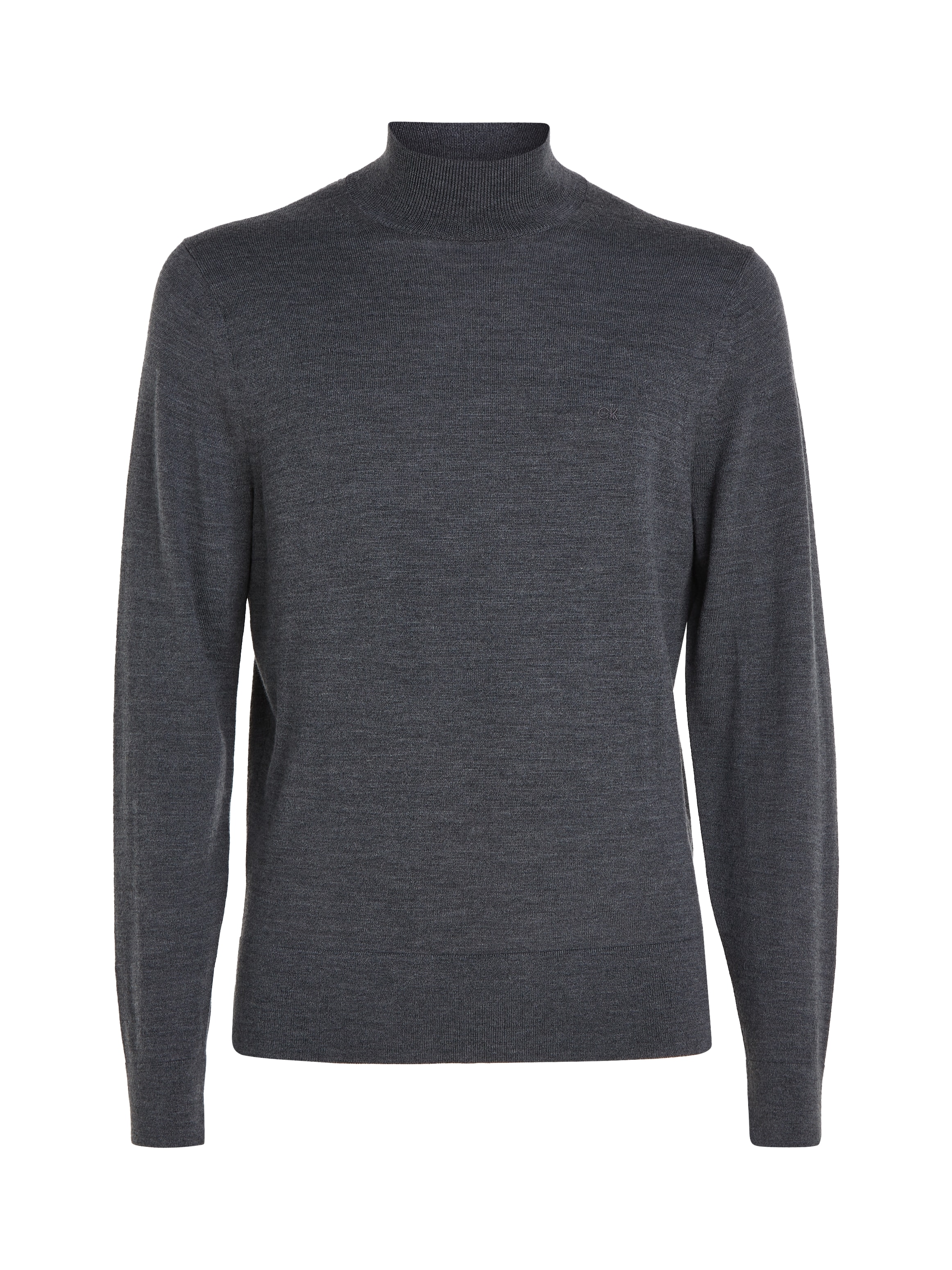 Calvin Klein Rollkragenpullover »MERINO MOCK NECK SWEATER«, mit Markenlabel