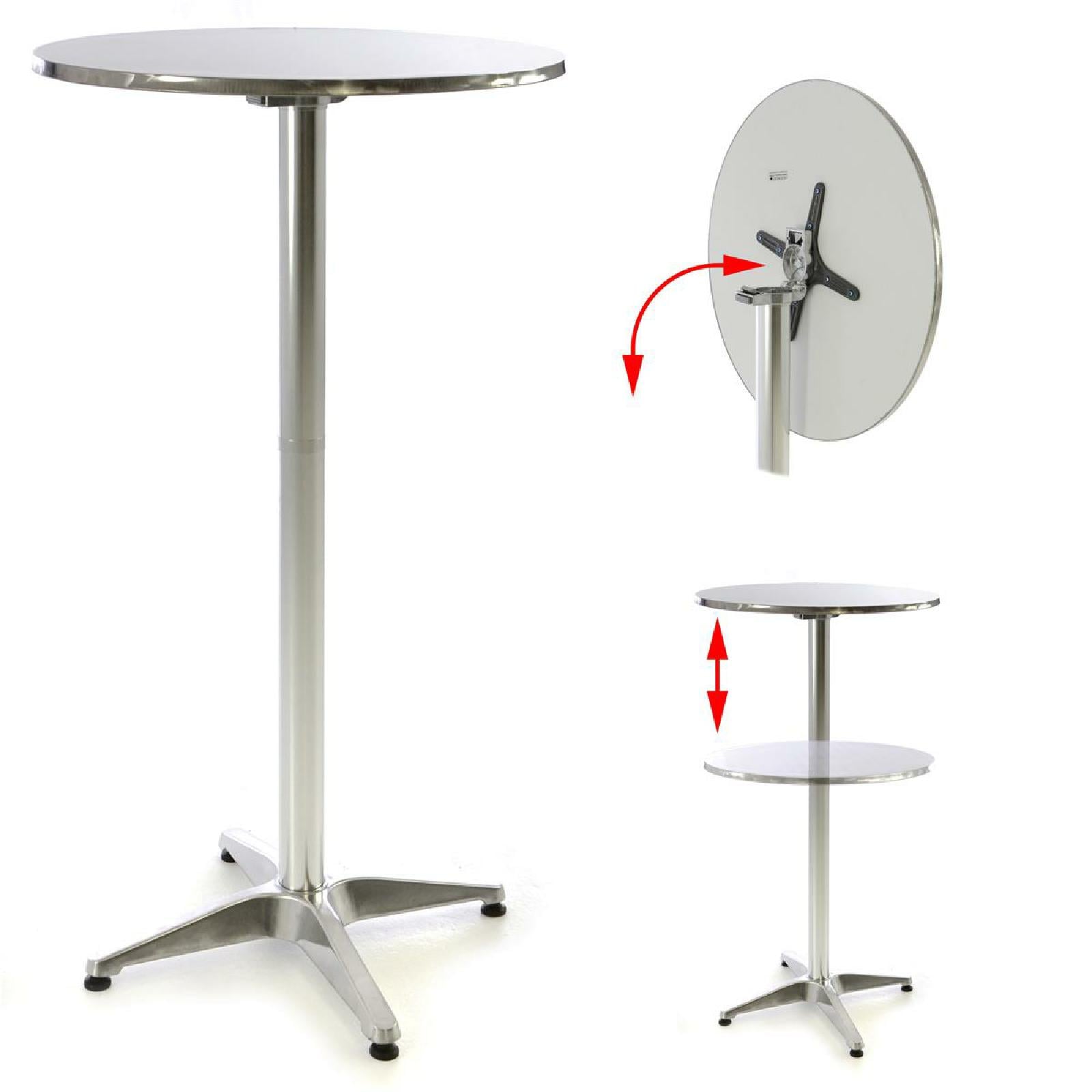 VCM Gartentisch »Stehtisch Bistrotisch klappbar Edelstahl Aluminium«