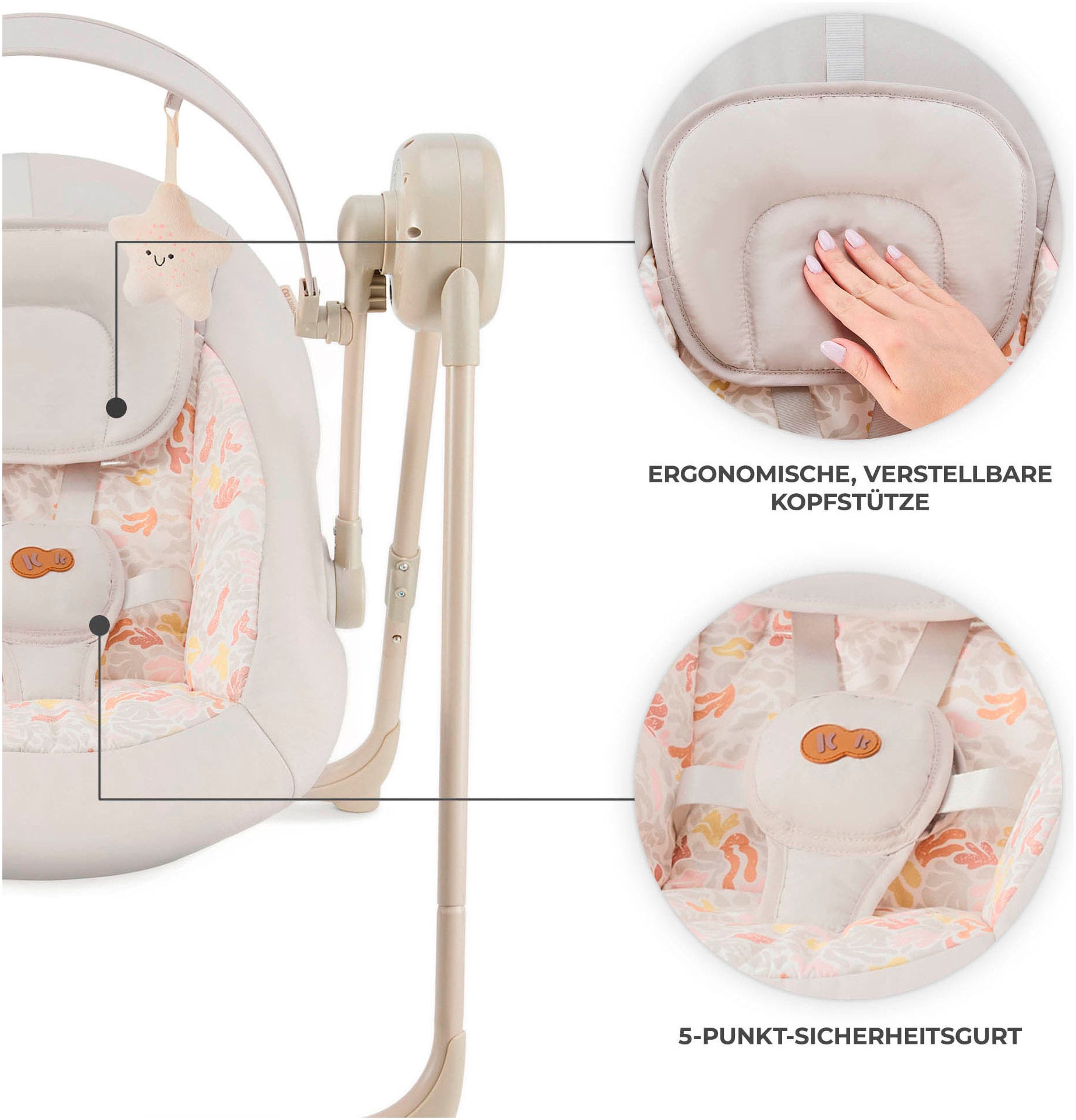 Kinderkraft Babywippe »Swingee«, mit Soundeffekt