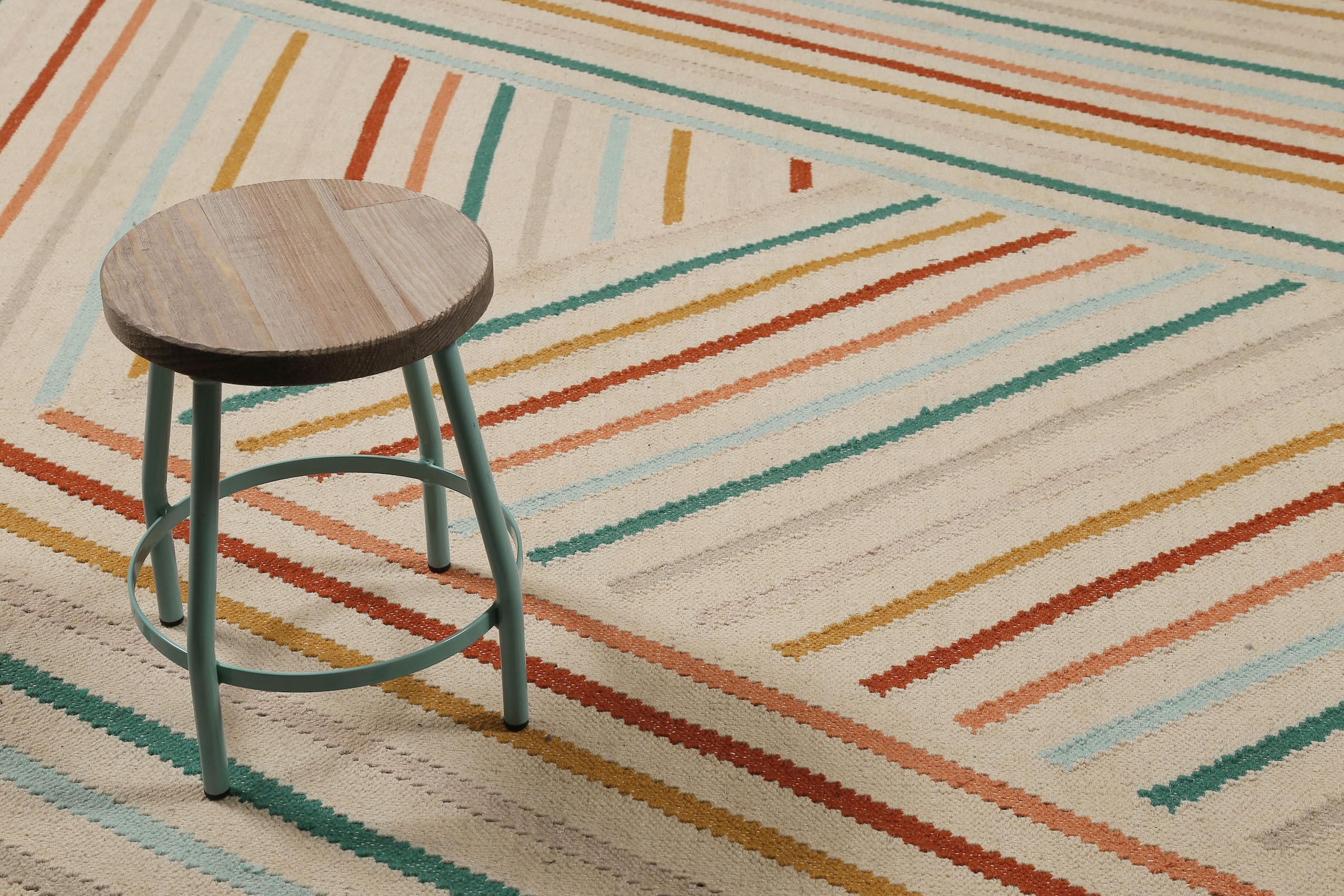 Wecon home Teppich »Modern Pop« rechteckig 5 mm Höhe handgewebt, robust, strapazierfähig, skandinavisch, Naturfaser