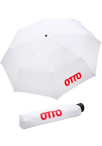 EuroSCHIRM® Taschenregenschirm »Otto, weiß«, mit rotem Schriftzug; Automatik kaufen