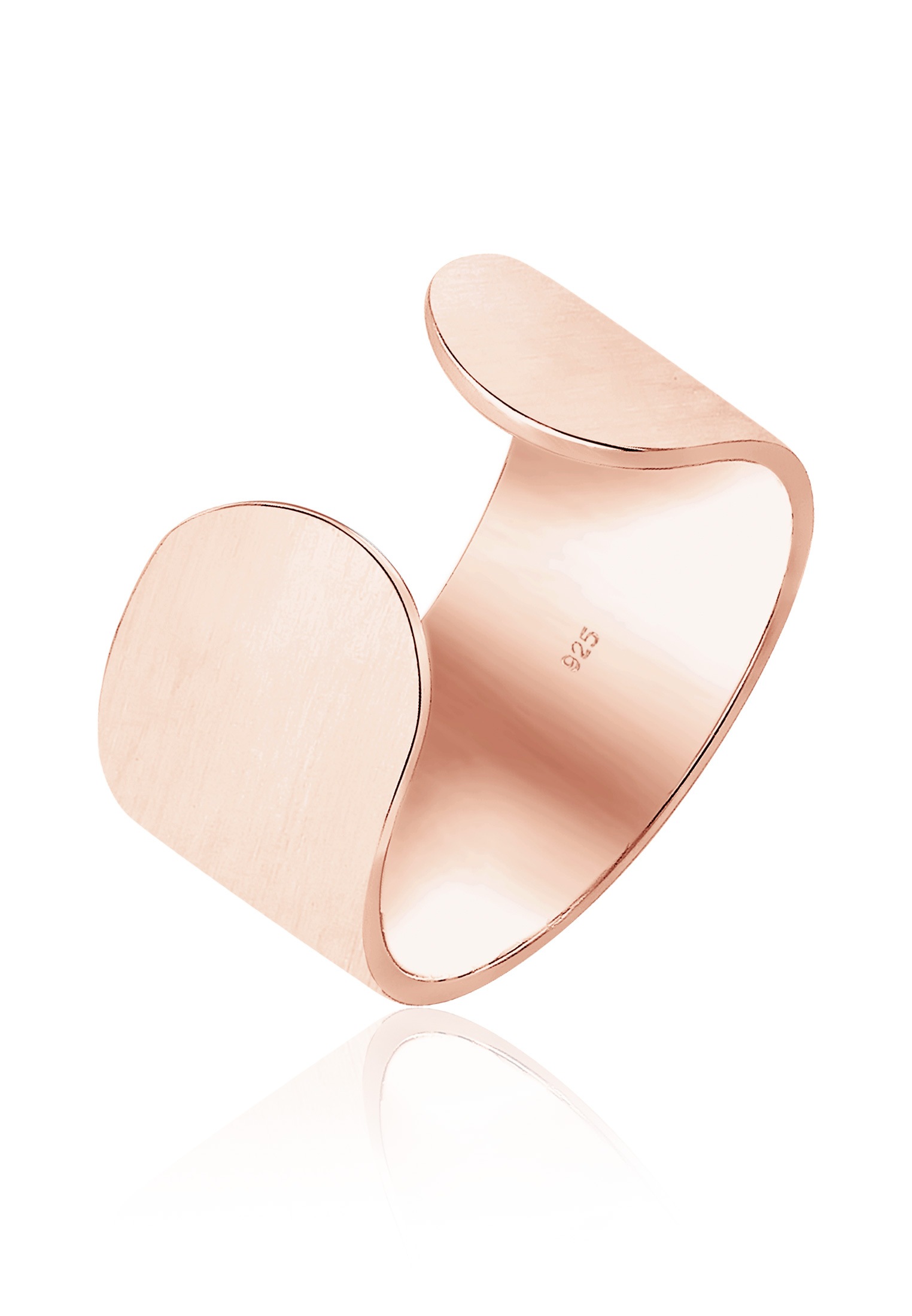 Elli Silberring »Ring Bandring Offen Matt Verstellbar 925 Sterling Silver«