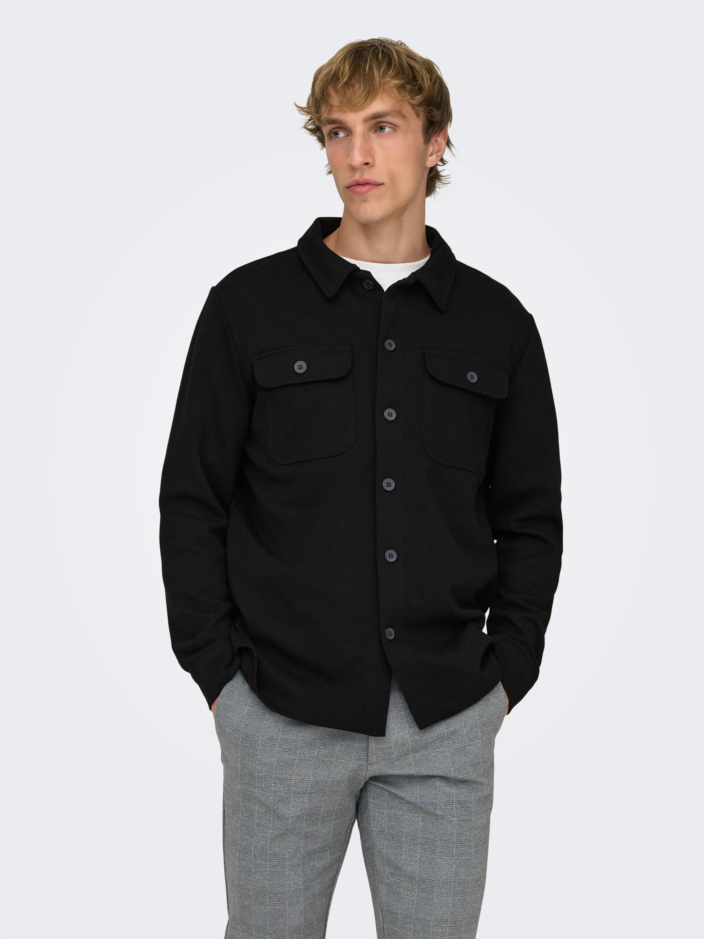 ONLY & SONS Langarmhemd »ONSNEWKODYL OVERSHIRT SWEAT NOOS«
