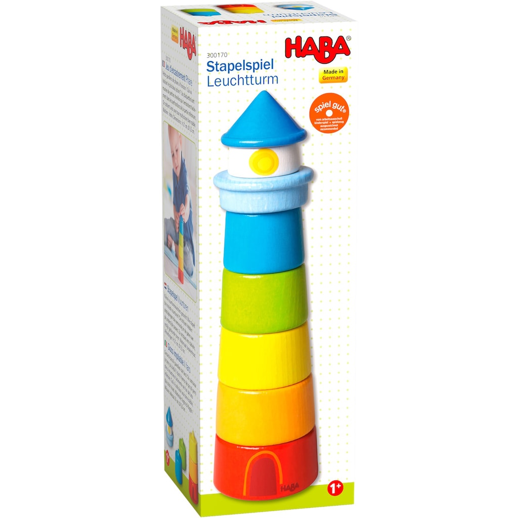 Haba Stapelspielzeug »Leuchtturm«, (7 tlg.), Made in Germany
