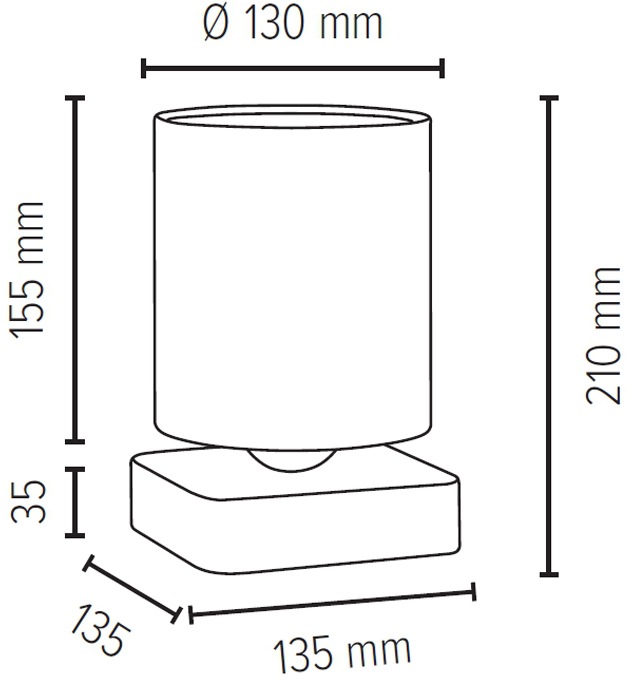 SPOT Light Tischleuchte »GENTLE«, 1 flammig, Leuchtmittel E27 | ohne Leuchtmittel, Leuchtenschirm aus wertigen Stoff, Echtes Beton - handgefertigt