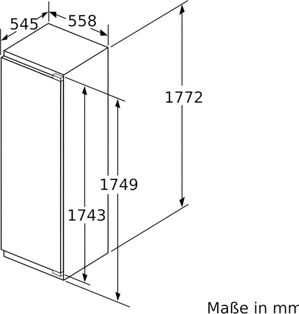 SIEMENS Einbaugefrierschrank iQ500 »GI81NACE0«, 177,2 cm hoch, 55,8 cm breit