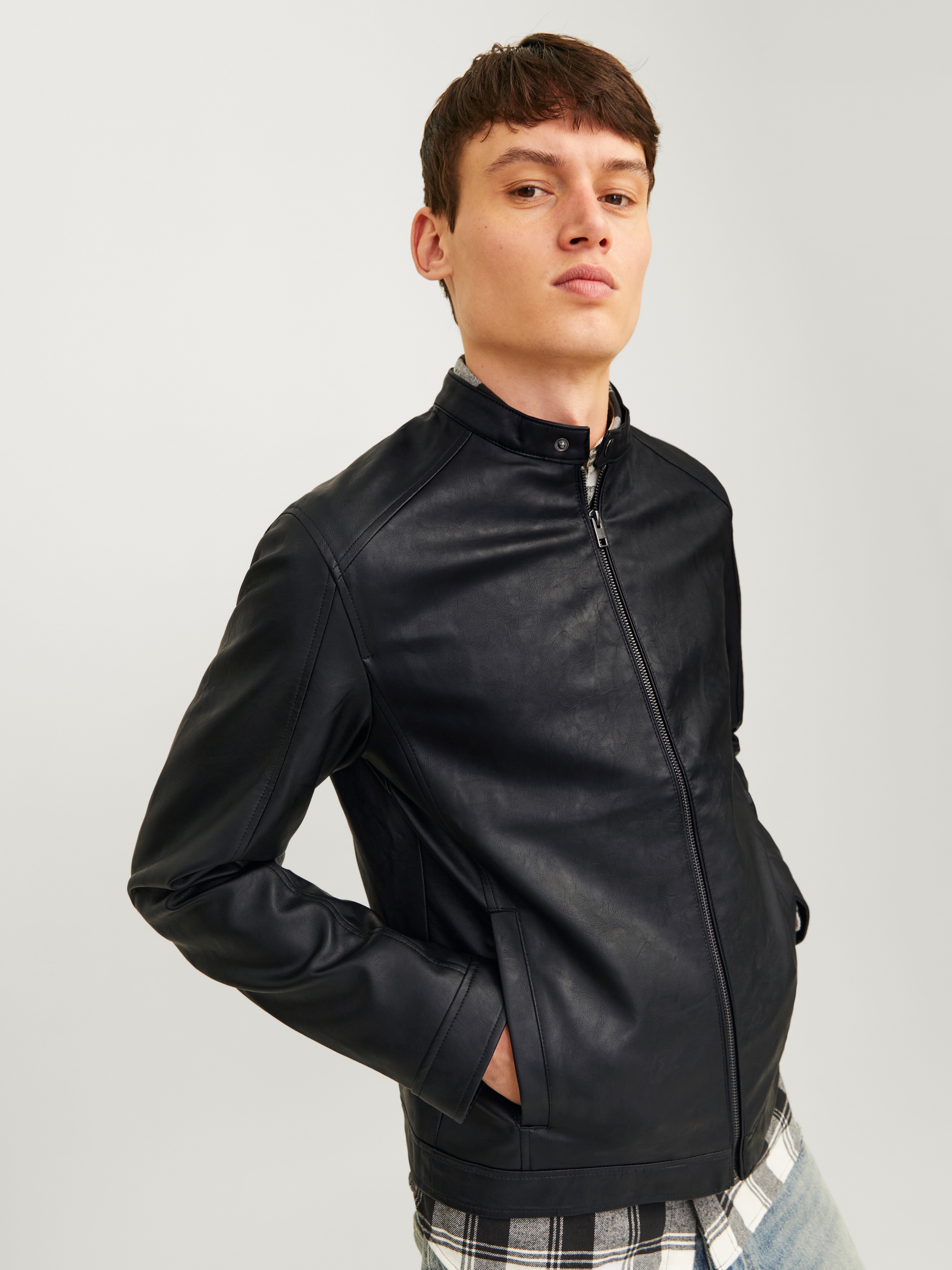 Jack & Jones Lederimitatjacke »JJEDYLAN CLEAN PU JACKET NOOS«