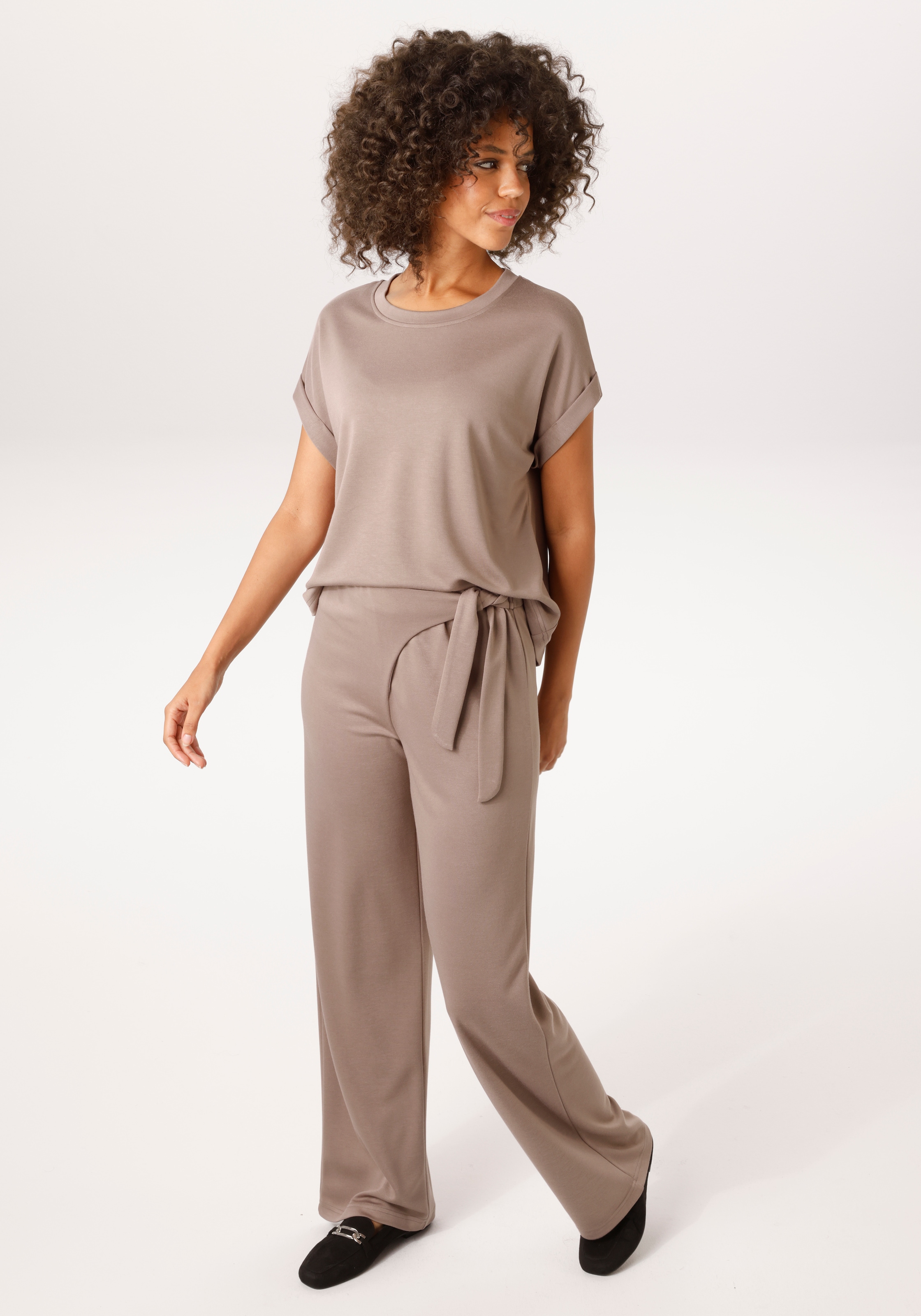 Aniston CASUAL Schlupfhose  mit seitlichem Bindeband - NEUE KOLLEKTION