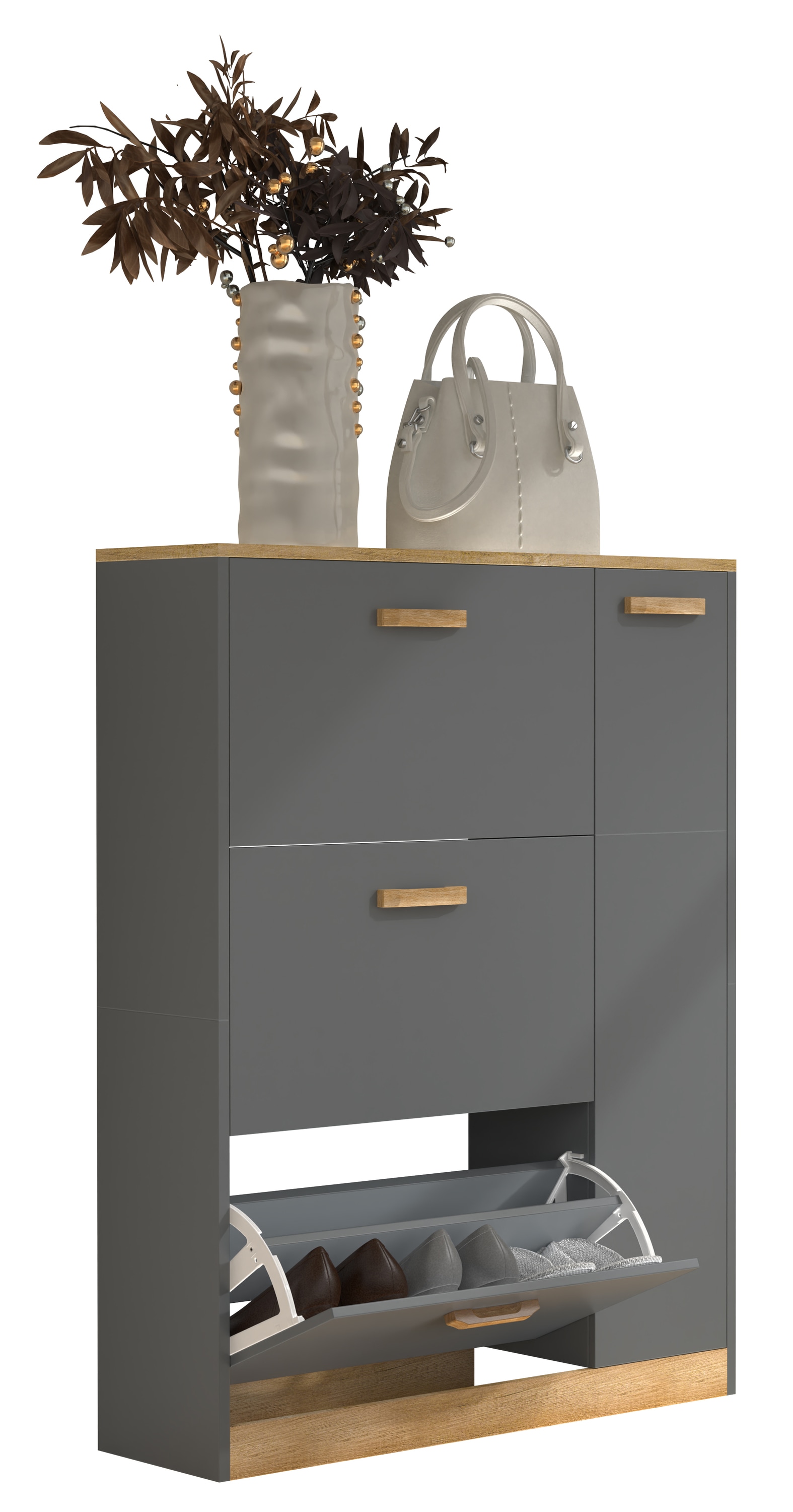 VCM Schuhschrank »Holz Schuhregal Schuhschrank Schuhkipper Halom L«