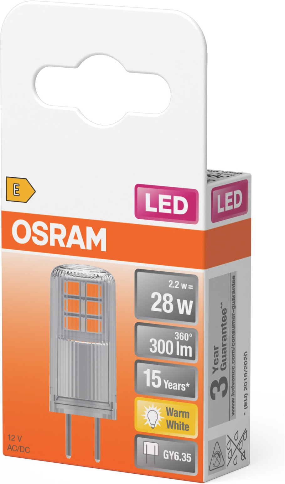 Osram LED-Leuchtmittel »LED PIN Lampe« GY6.35 1 Stk. Warmweiß
