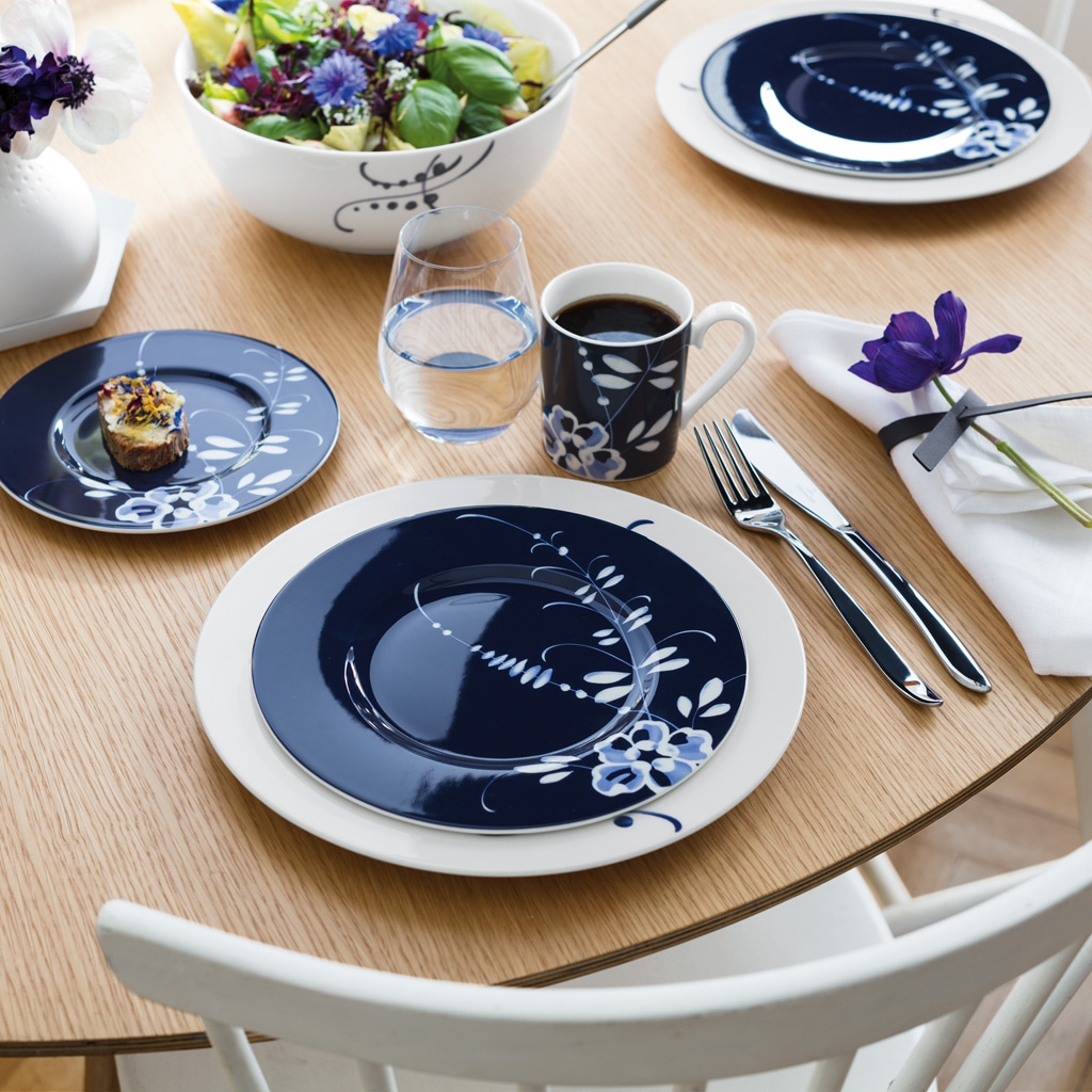 Villeroy & Boch Frühstücksteller »Frühstücksteller Vieux Luxembourg Brindille ø 21,6 cm 6er Set blau«