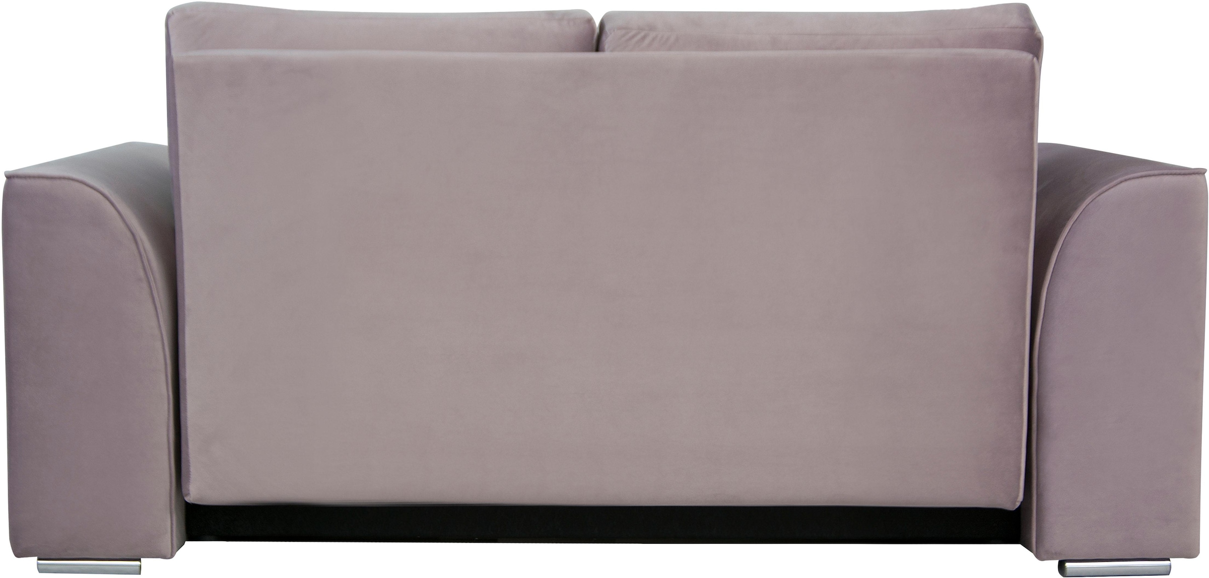 INOSIGN 2-Sitzer »BEATRICE, erhältlich in trendigen Stoffoptionen, B/T/H: 143/73/92 cm«, In hochwertiger Verarbeitung, incl. 2 großen Zierkissen in Korpusfarbe