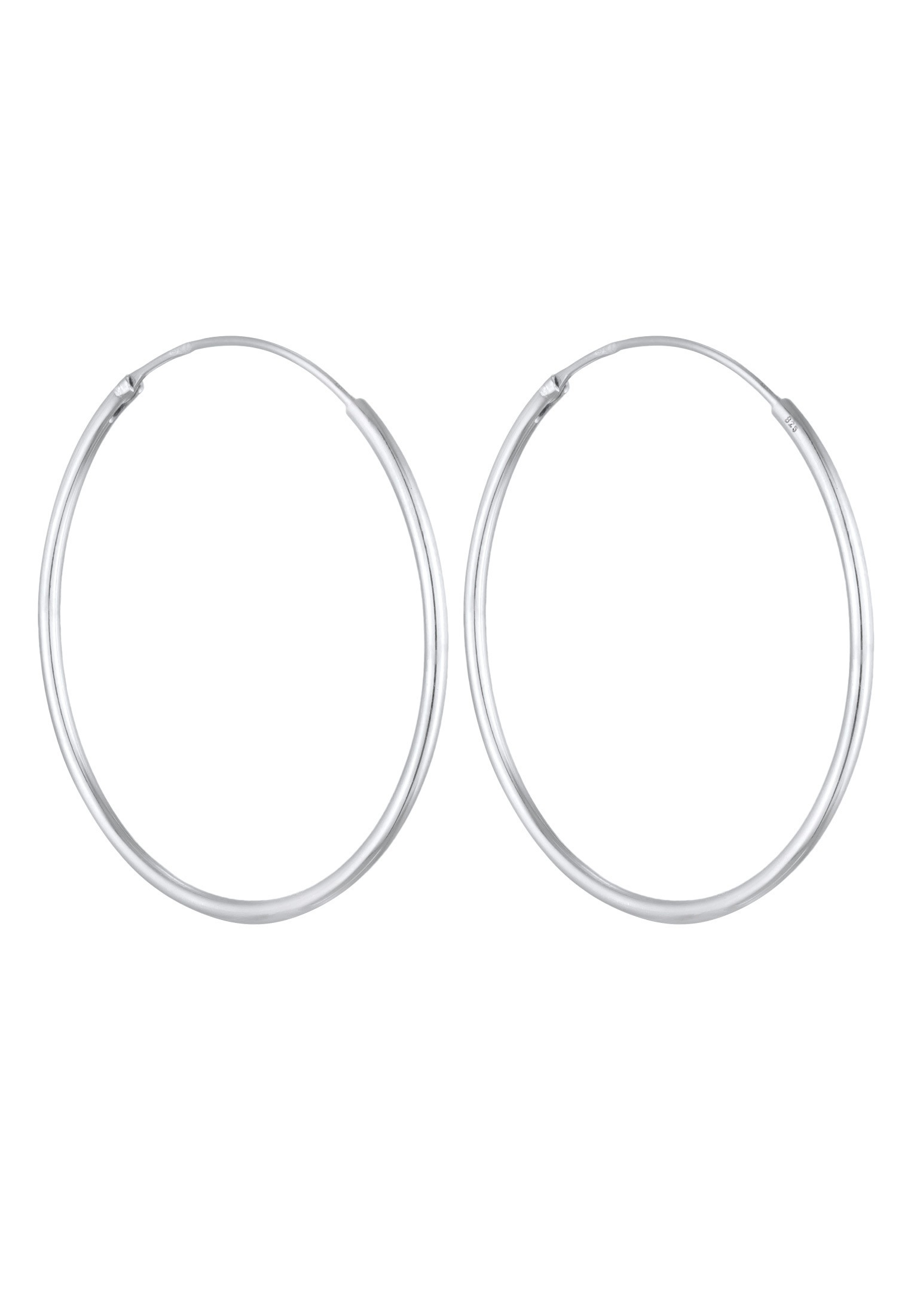 Elli Paar Creolen »Ohrringe Creolen Rund Basic Klassisch 925 Silber«