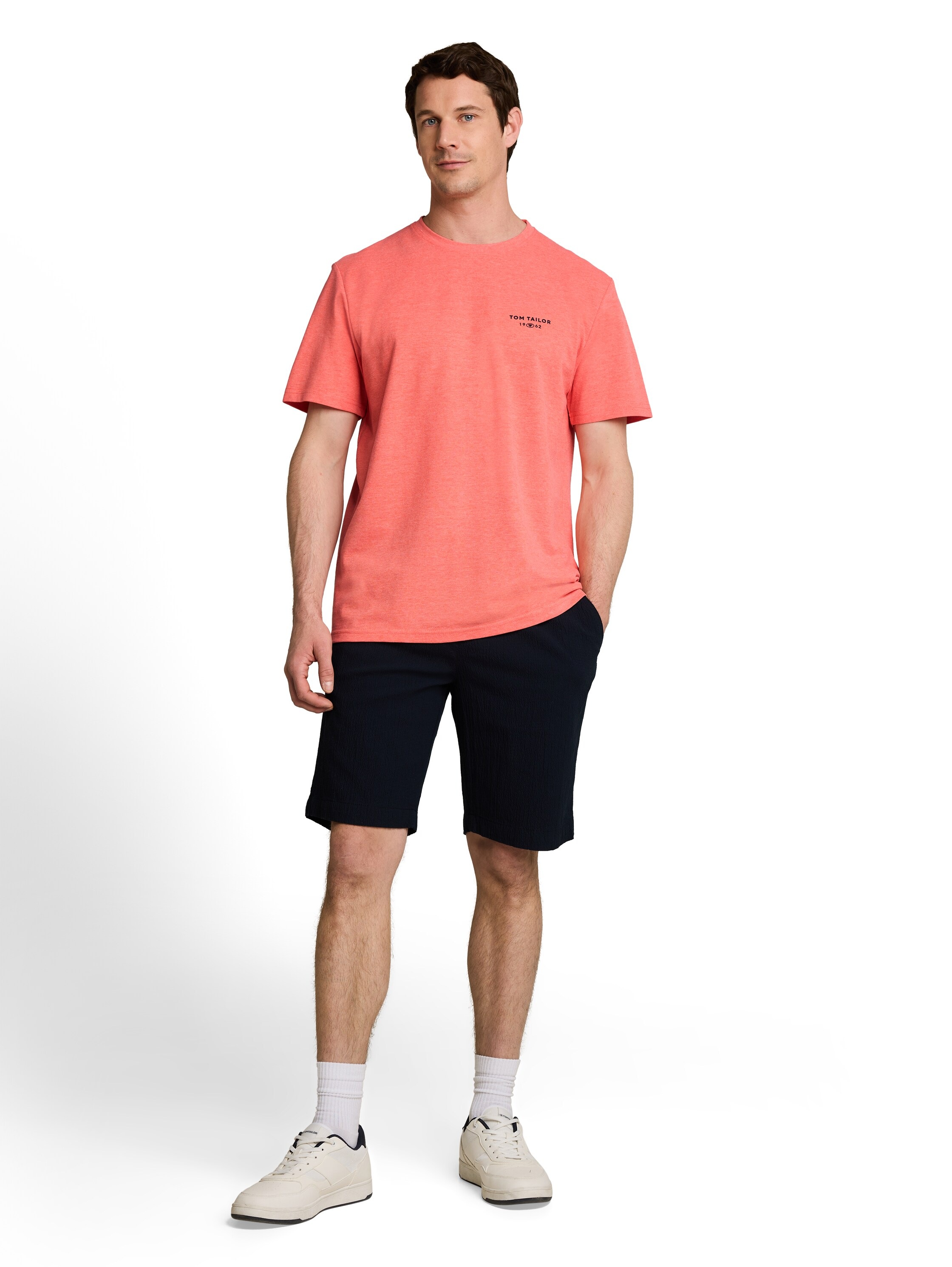 TOM TAILOR Kurzarmshirt Sommershirt mit kleinem Logo-Print