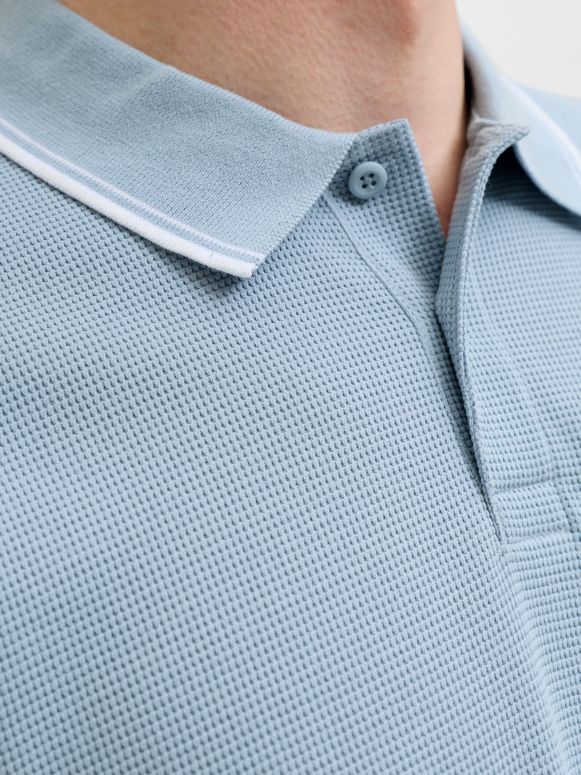 Jack & Jones Poloshirt »JJEAUSTIN POLO SS NOOS« Materialmix, regular fit