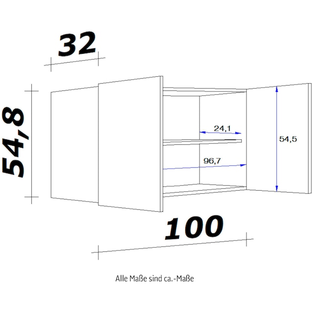 Flex-Well Hängeschrank »Bergen«, (B x H x T) 100 x 54,8 x 32 cm auf  Rechnung bestellen