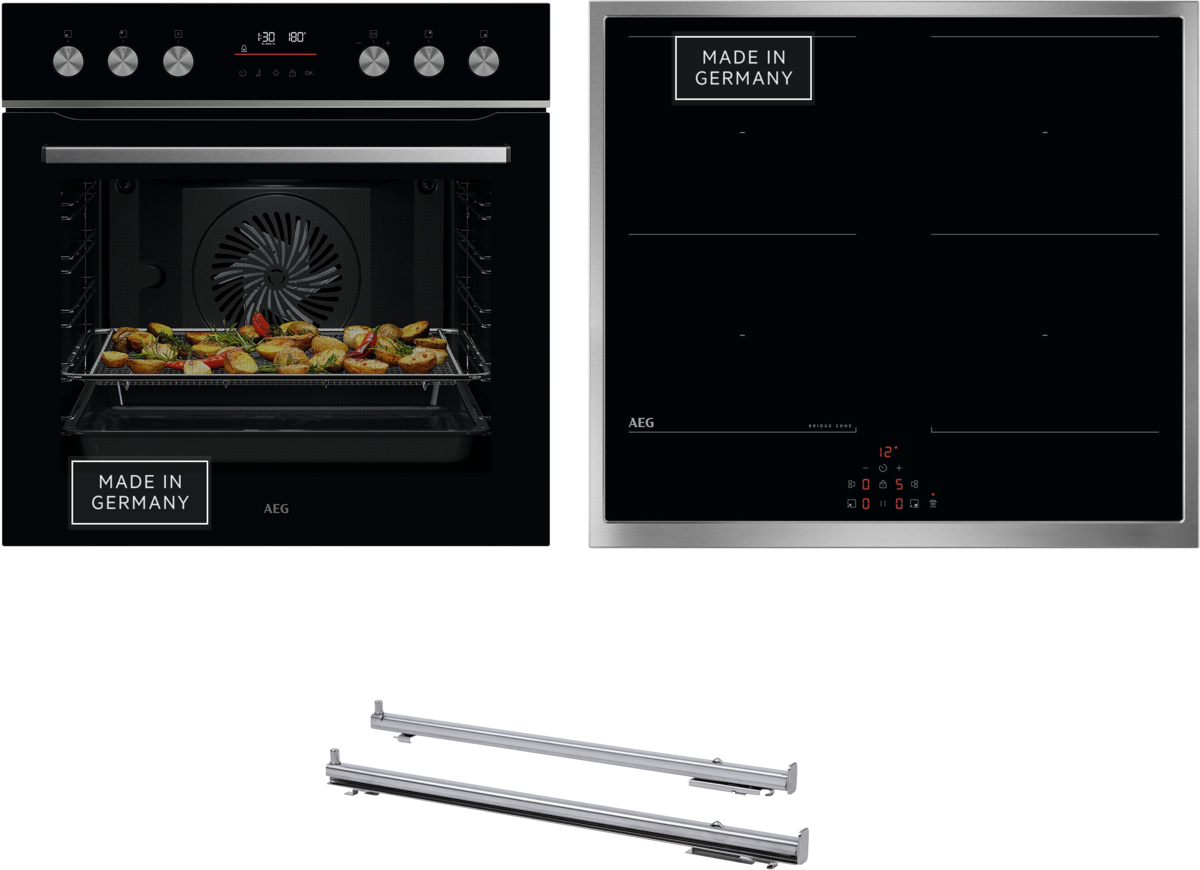 AEG Induktions Herd-Set Serie 5000 »HH24HSPID«, Pyrolyse-Selbstreinigung, Hob2Hood, AirFry-Funktion