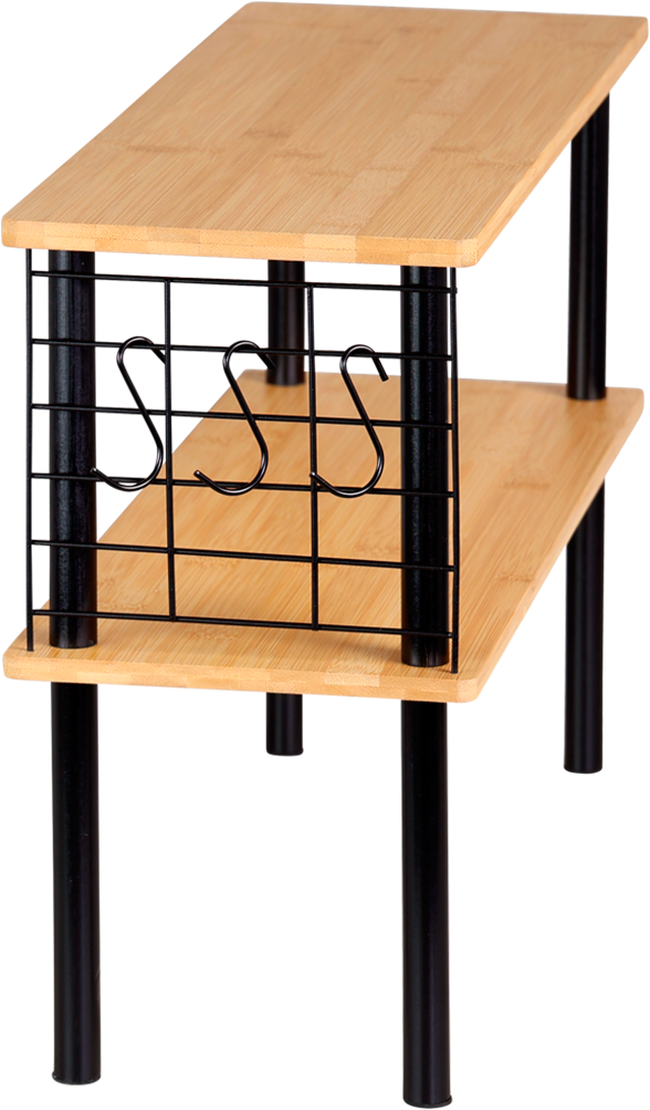 KESPER® Küchenregal »Regal aus Bambus« 1 Stk. tlg. mit Drahtgitter zum Aufhängen von Küchenutensilien