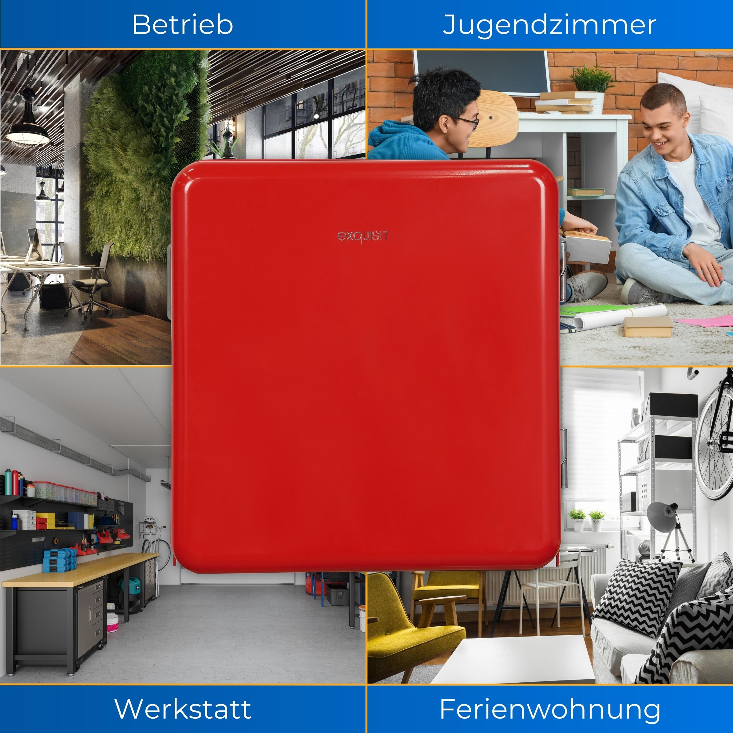 exquisit Kühlschrank »CKB45-0-031F rot«