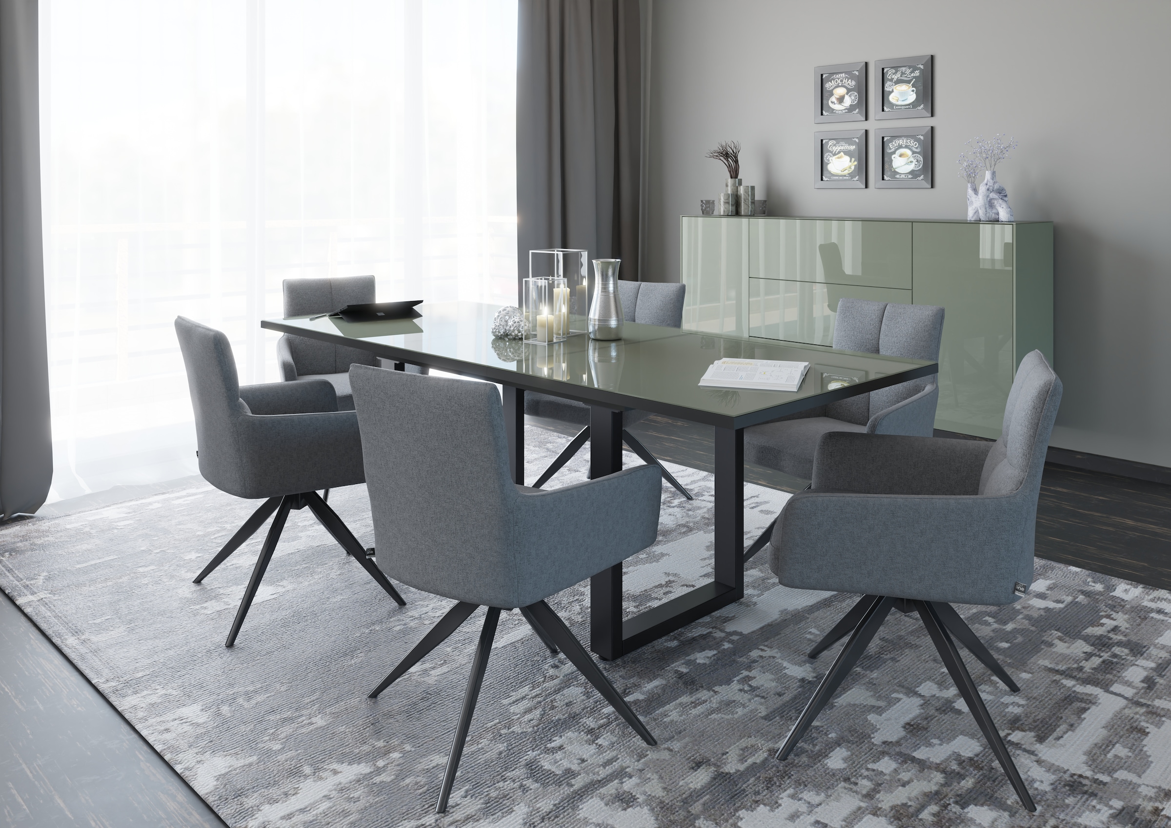 set one by Musterring Esstisch »Reno« 1 Stk. tlg. Mit Vierkantfuß, wählbaren Gestellen und Plattenfarben