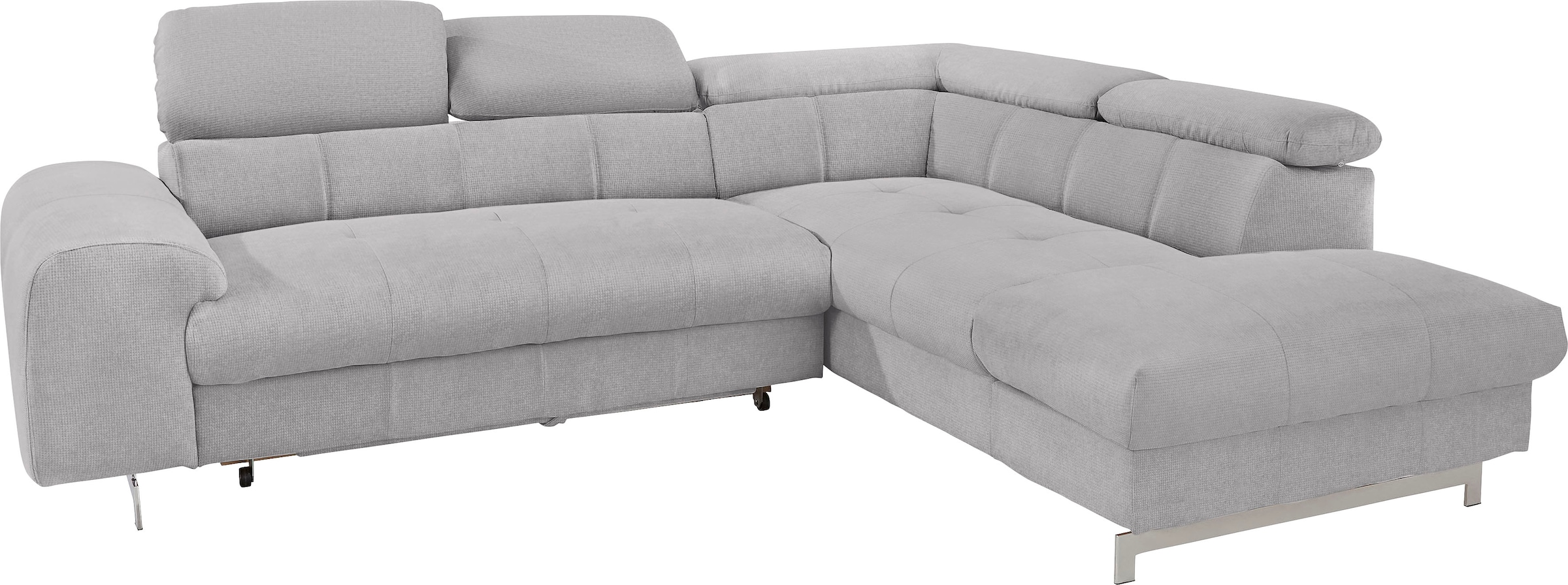 COTTA Polstergarnitur »Chef«, (Set, 2 tlg.), bestehend aus Ecksofa und Hocker, mit Kopfteilverstellung