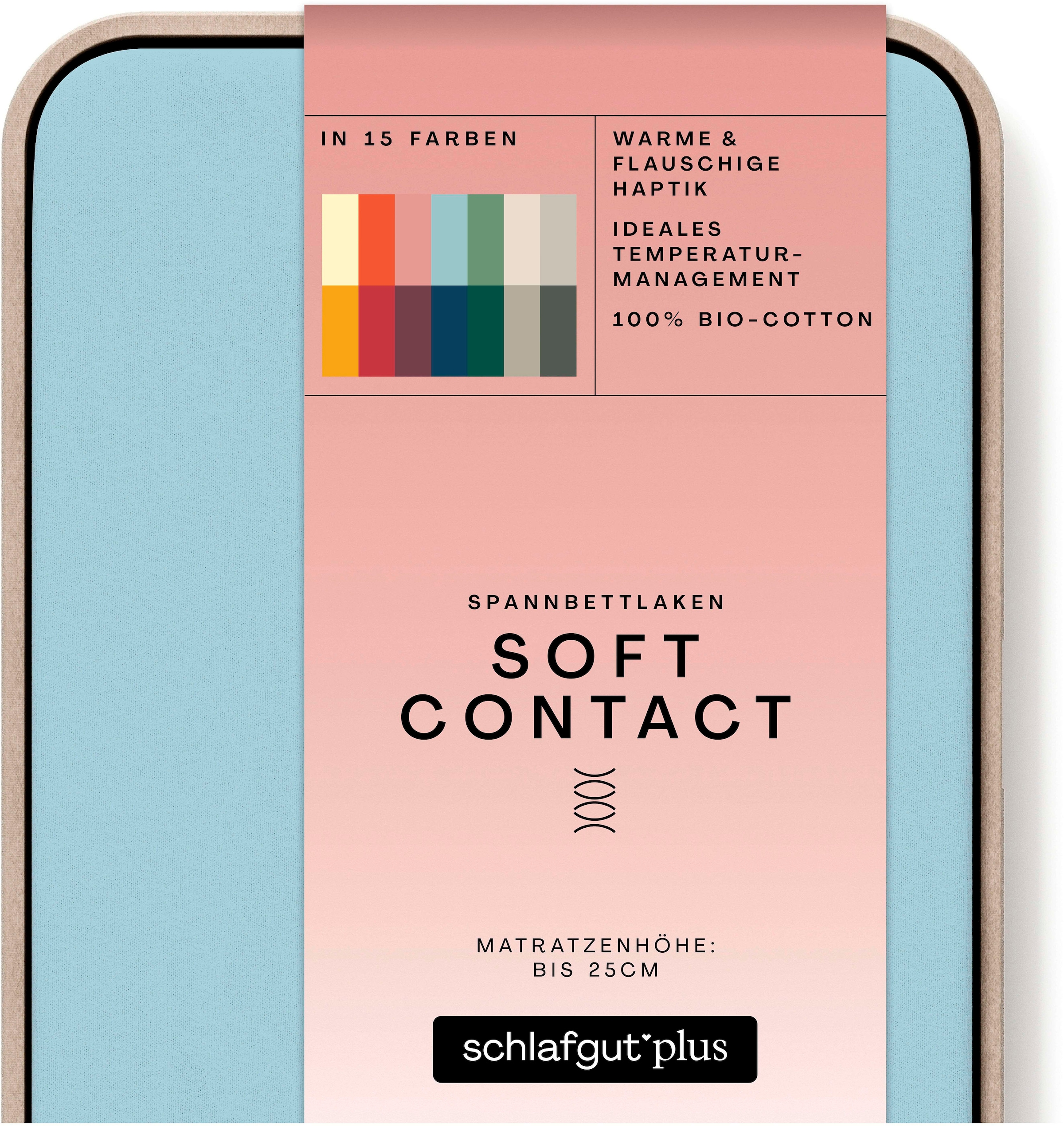 Schlafgut Spannbettlaken »Soft Contact«, 100% Bio Baumwolle
