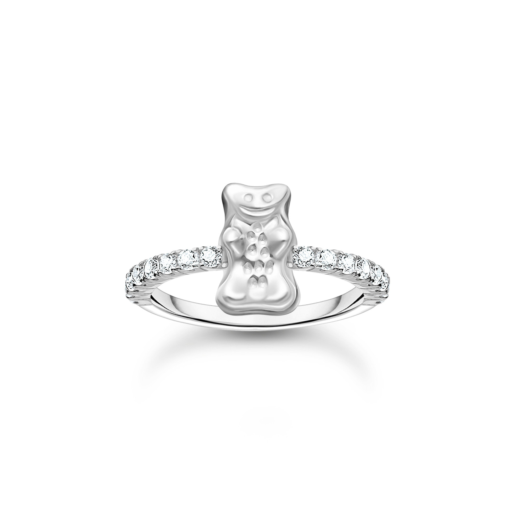 THOMAS SABO Fingerring "THOMAS SABO x HARIBO: Ring mit Goldbär" mit Zirkonia (synth.)