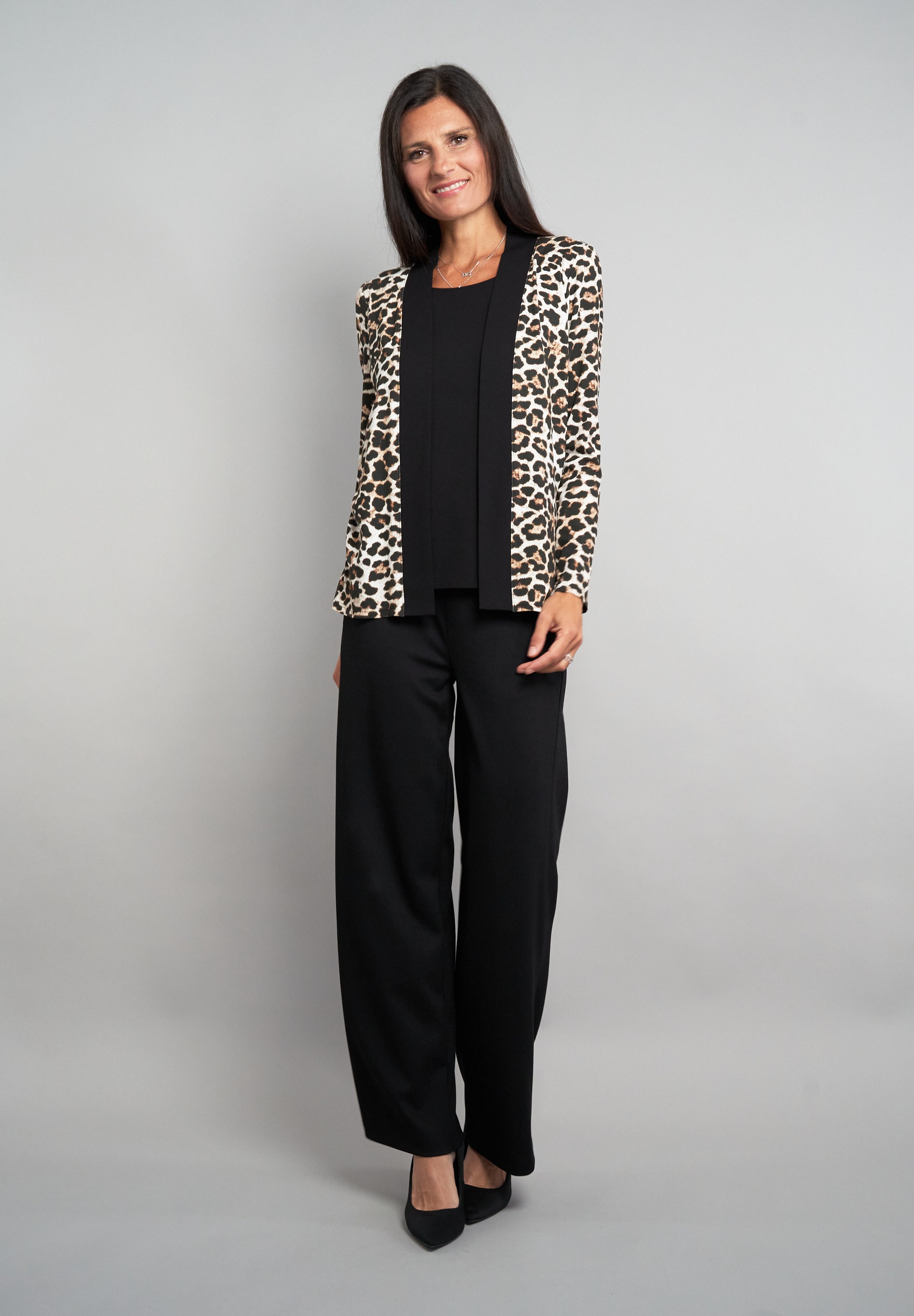 Seidel Moden Shirtjacke »Exklusiv bei OTTO« offen, ohne Verschluss und mit Animal-Leo-Print - MADE IN GERMANY