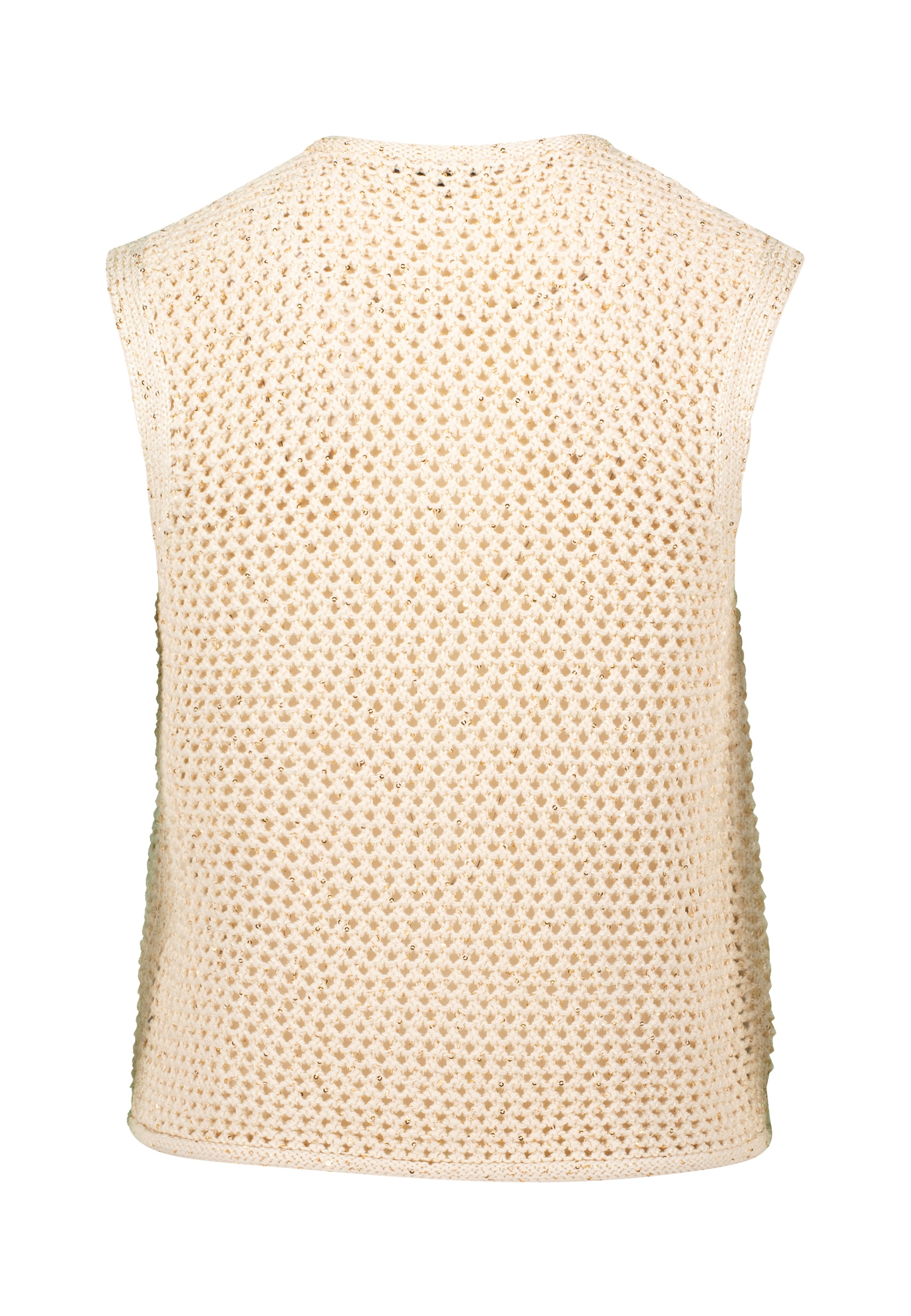 Zero Kurzarmpullover »Strickweste mit Glitzer«