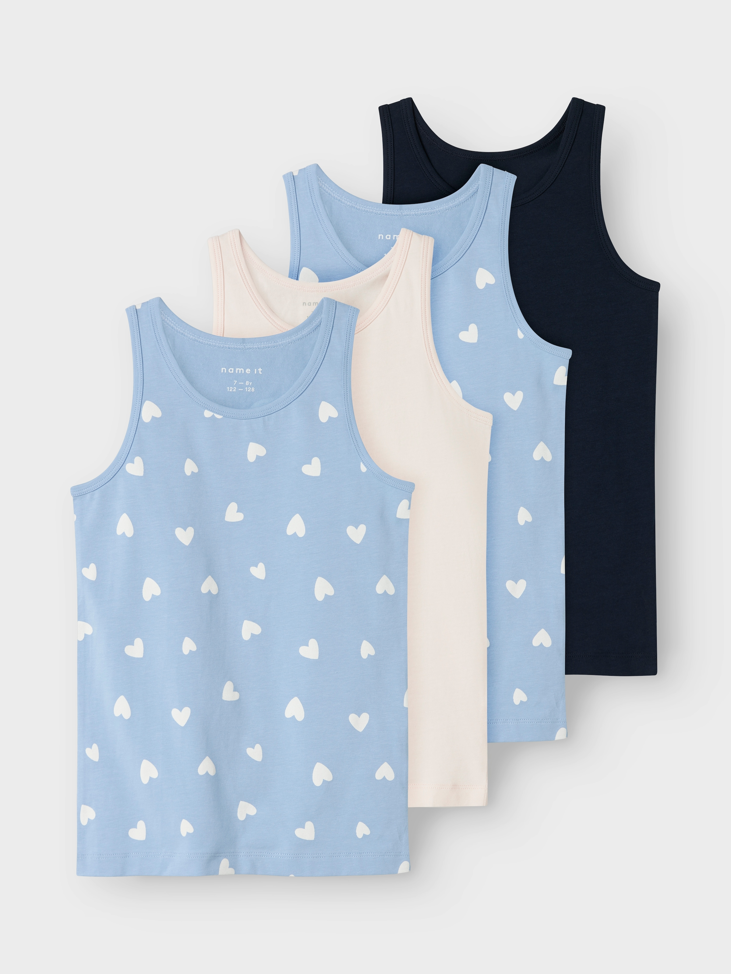 Name It Unterhemd »NKFTANK TOP 4P HEARTS NOOS«, (Packung, 4 St.)
