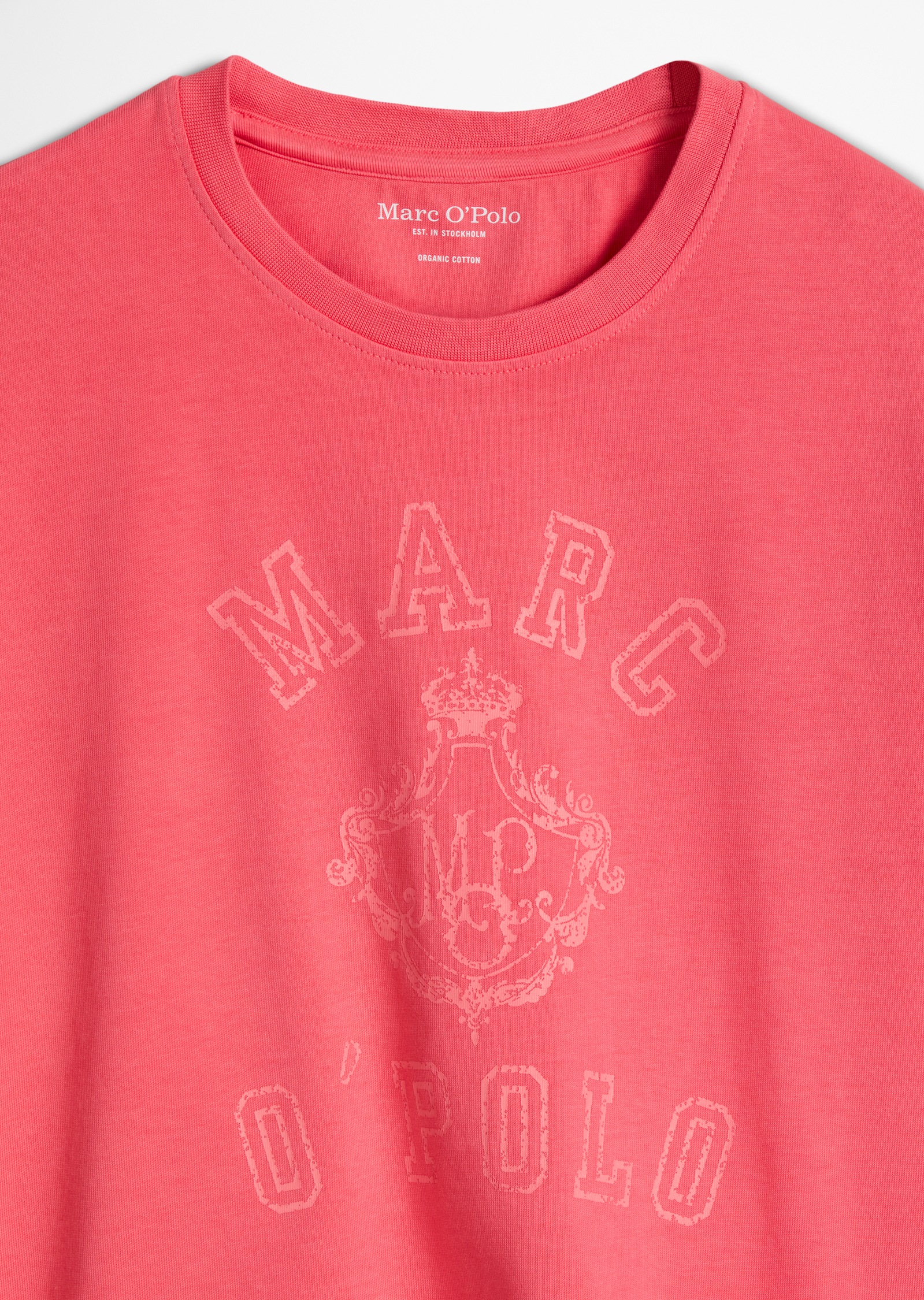 Marc O'Polo Junior T-Shirt kontrastfarbene Logo-Print in gesplitterter Optik, lockere Passform