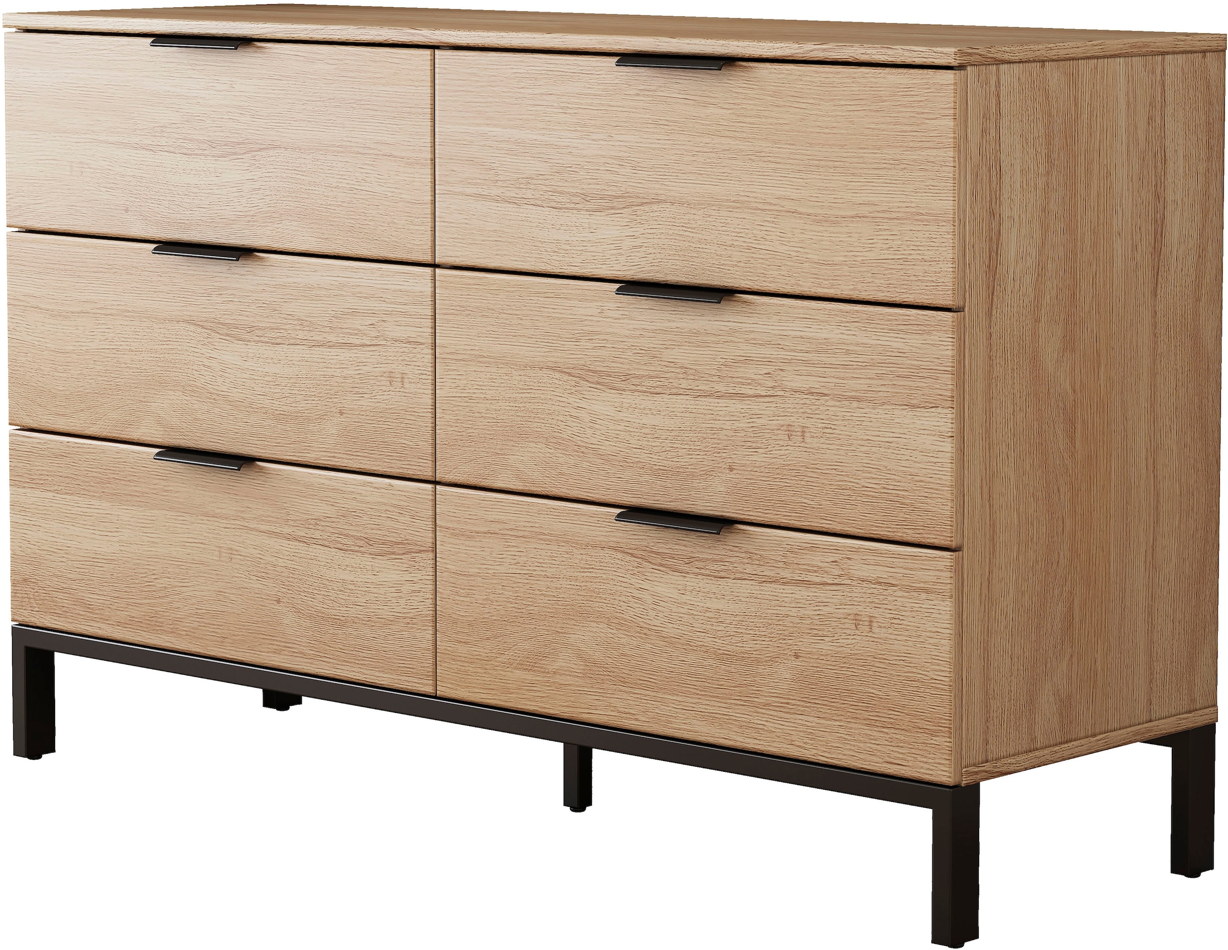 OTTO home Kommode »Jorinde« Melaminoberfläche, flexibler Stauraum und robustes Metallgestell