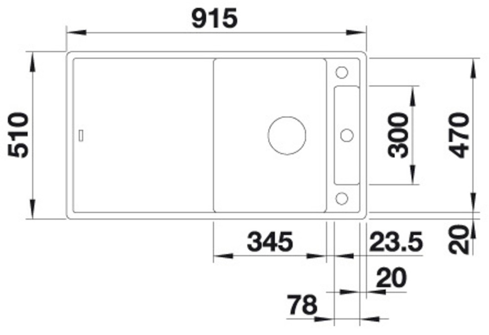 Blanco Granitspüle »AXIA III 5 S«, inklusive gratis Esche-Compound-Brückenschneidebrett