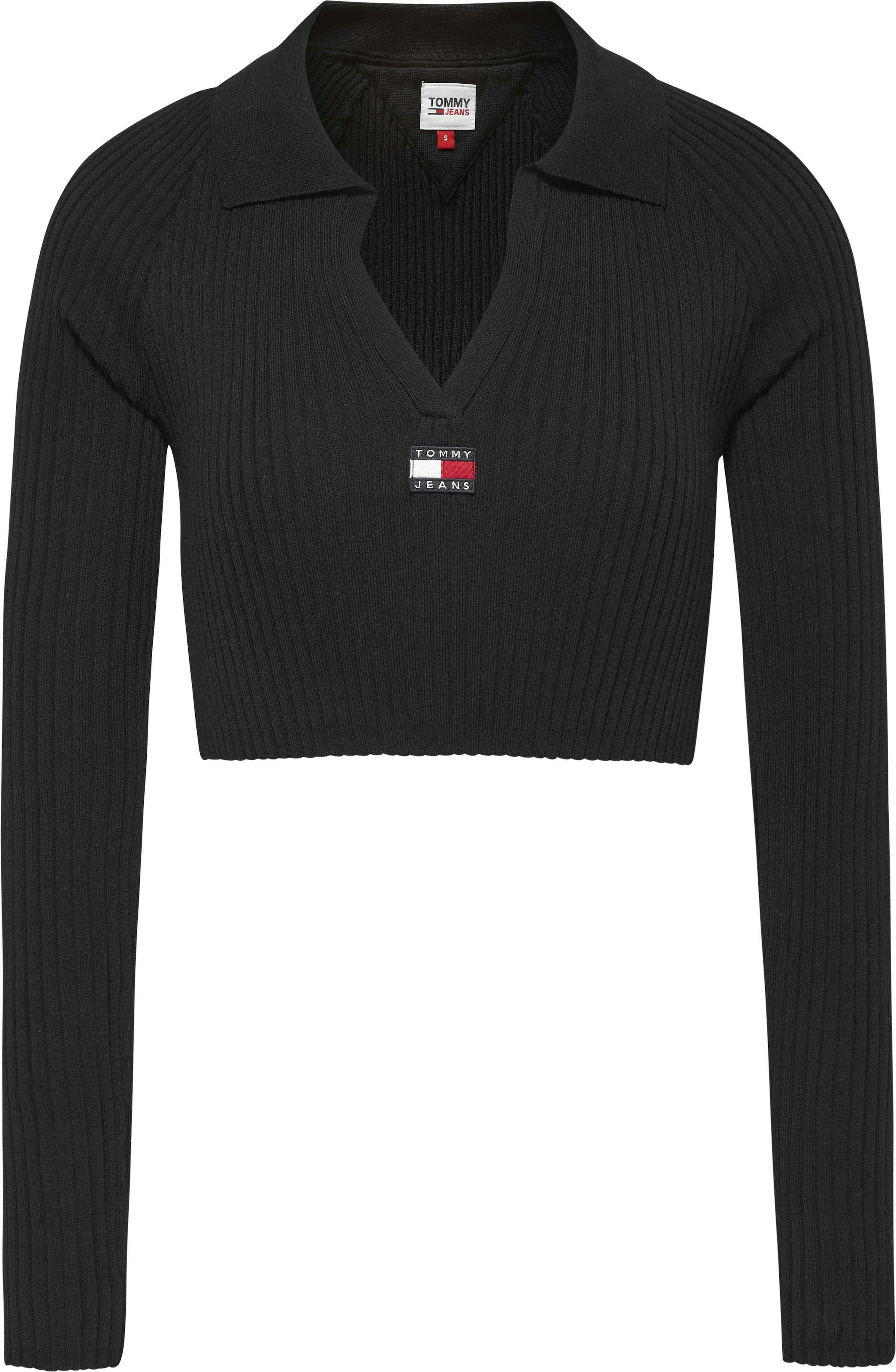 Tommy Jeans Strickpullover »TJW BADGE RIB COLLAR SWEATER«, mit Kragen & Tommy Jeans Badge