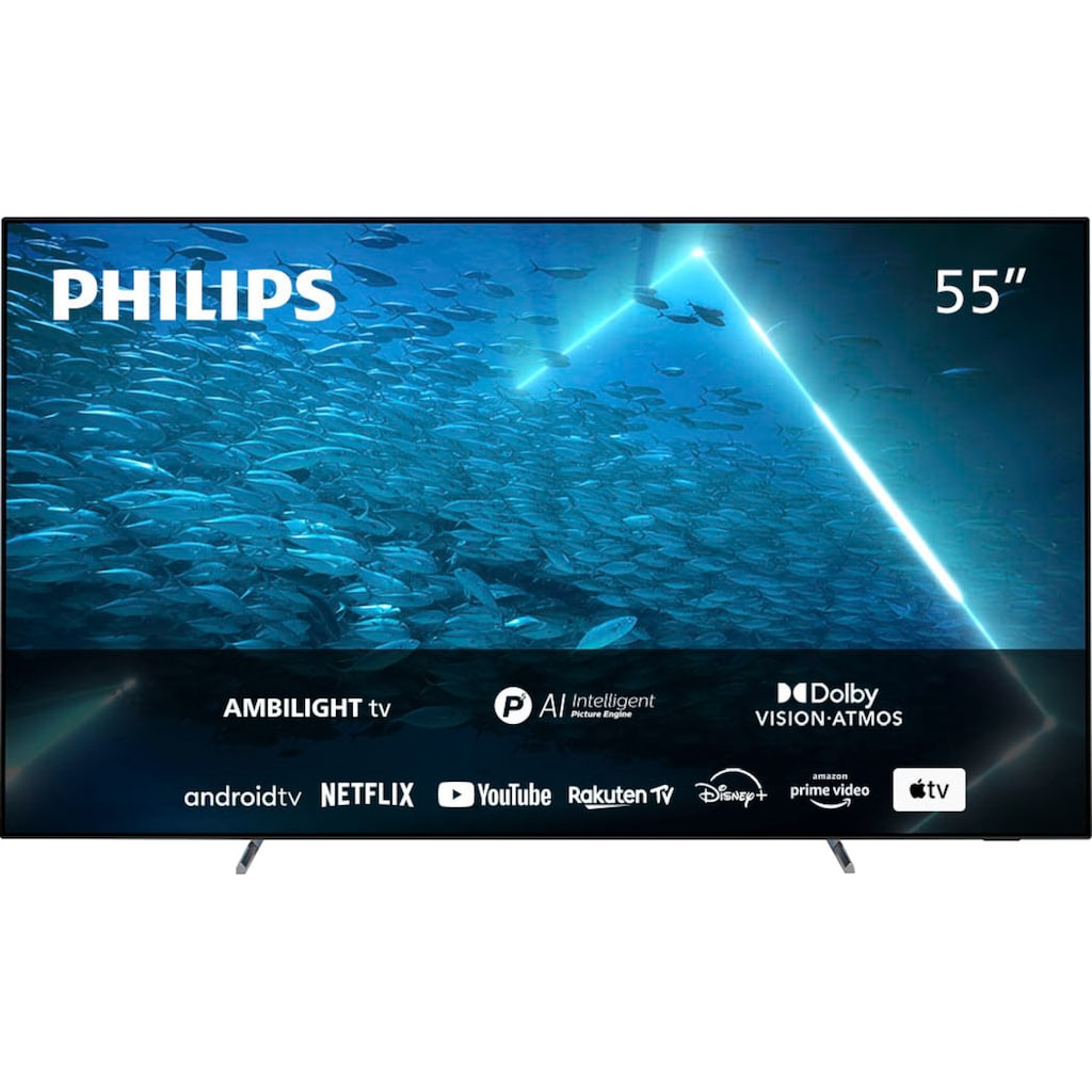 Philips OLED-Fernseher »55OLED707/12«, 139 cm/55 Zoll, 4K Ultra HD, Smart-TV-Android TV