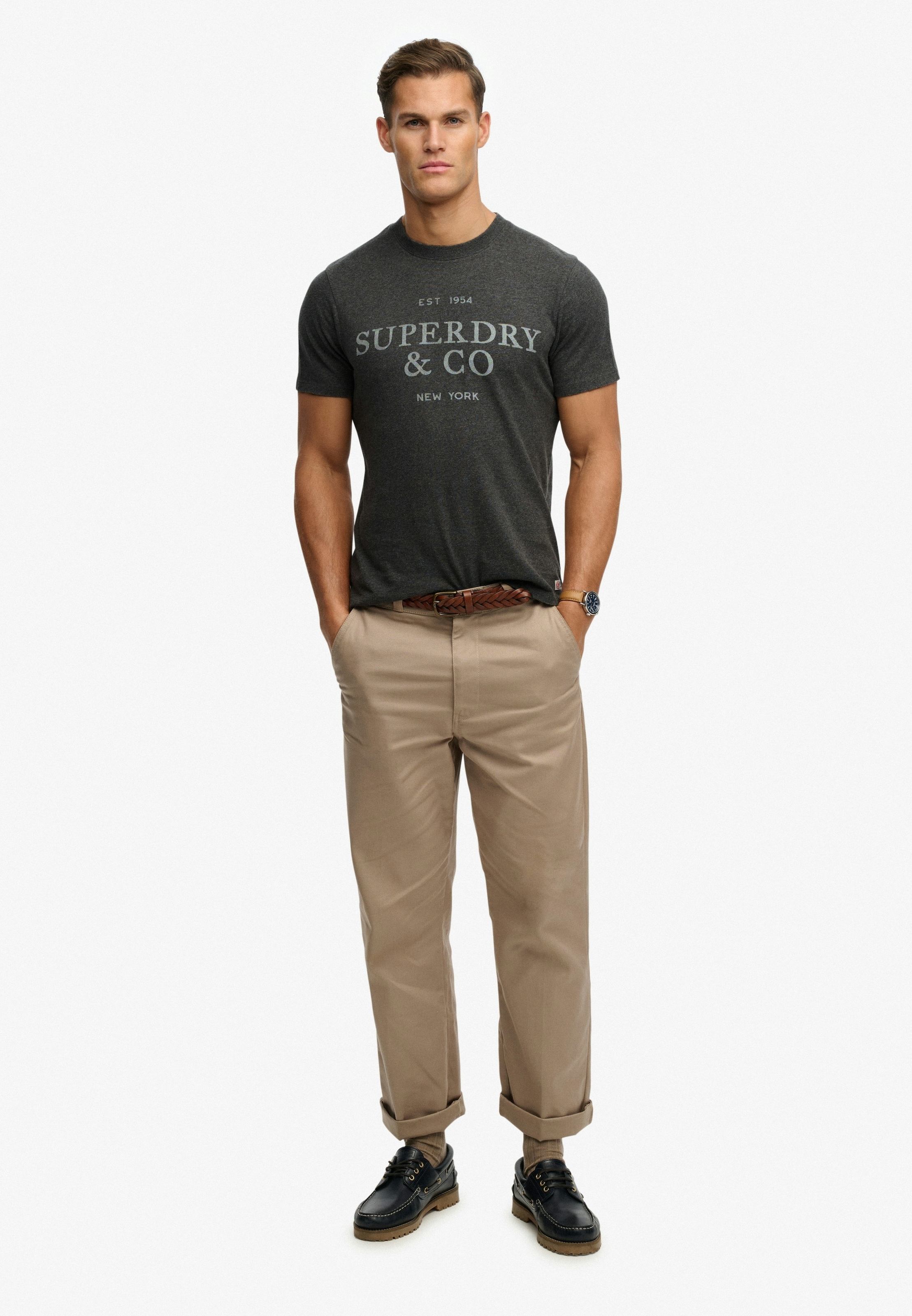 Superdry Rundhalsshirt »1954 Company Relaxed Tee« Baumwolle, relaxed fit