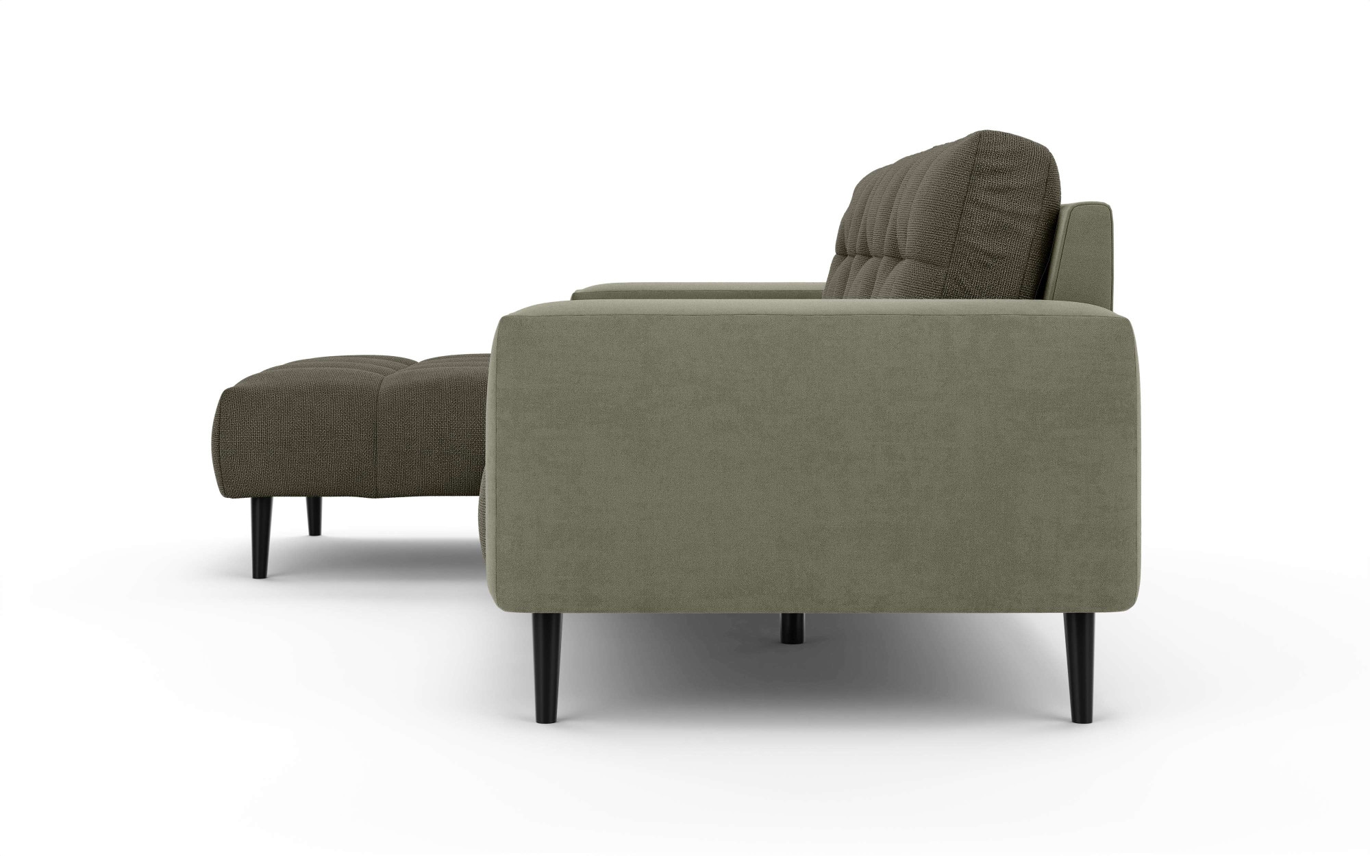 Home affaire Ecksofa »SERINE mit Recamiere rechts/links bestellbar, Maße B/H/T 253/91/161 cm« L-Form mit Wellenunterfederung, 3 Rückenkissen, ohne Bettfunktion