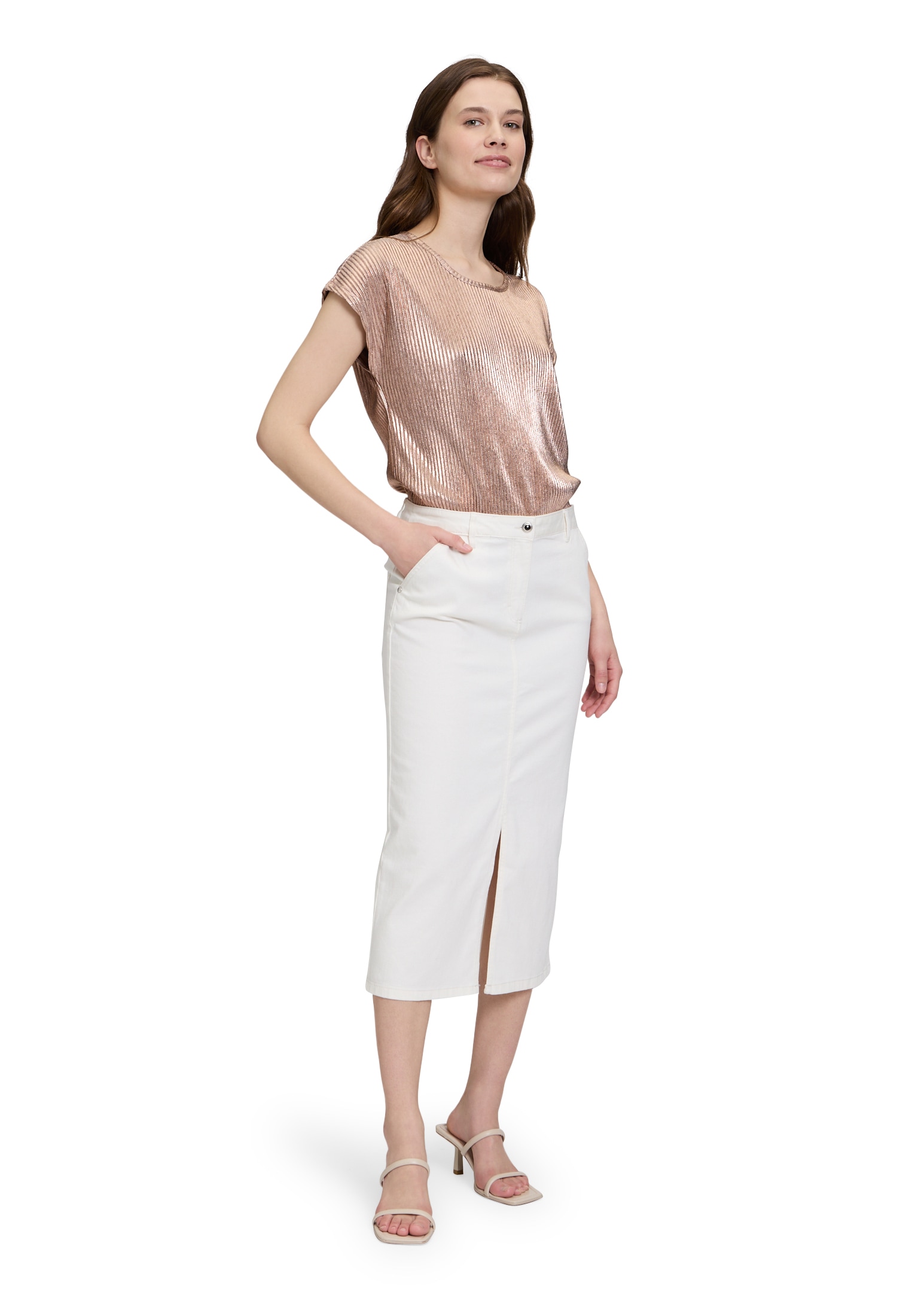 Betty Barclay Kurzarmshirt »Casual-Shirt mit Glanzeffekt«