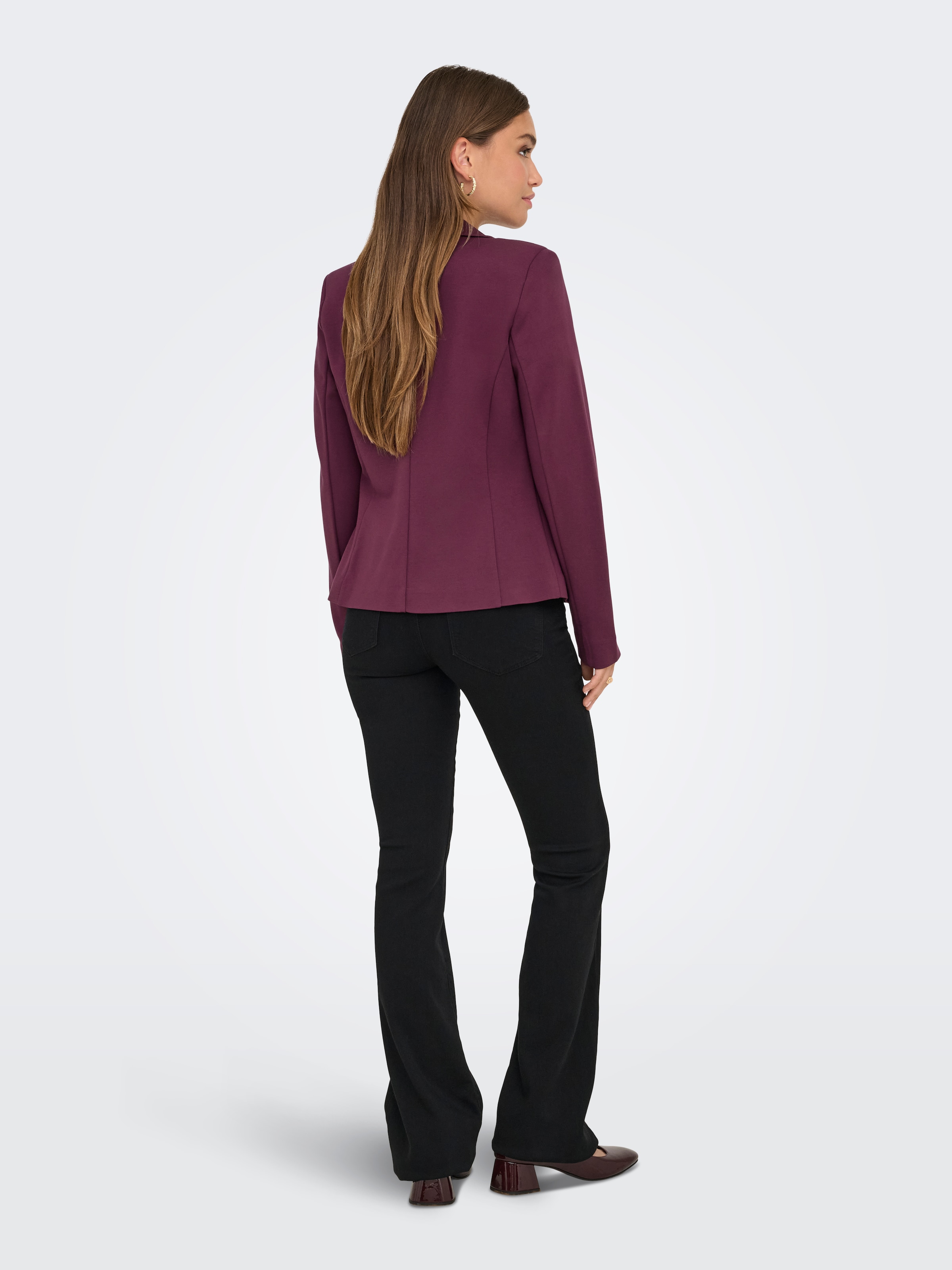 ONLY Jerseyblazer »ONLPOPTRASH – 2-Knopf Blazer mit taillierter Silhouette«, regular fit, Milano Rib, Materialmix, Reverskragen, unifarben