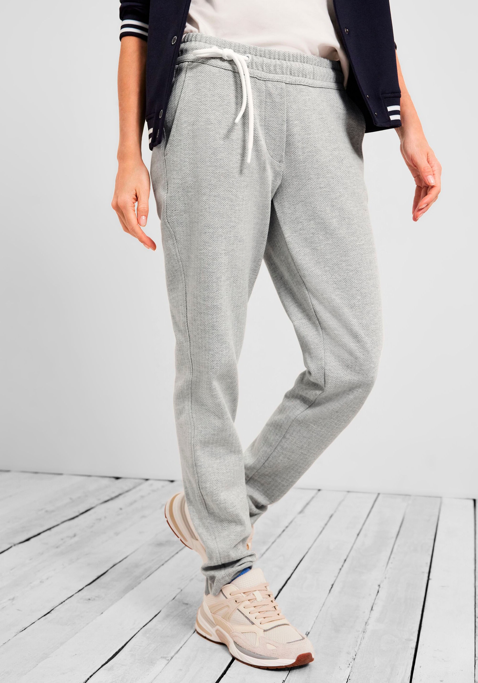 Cecil Jogger Pants, mit Fischgrätenmuster bei ♕