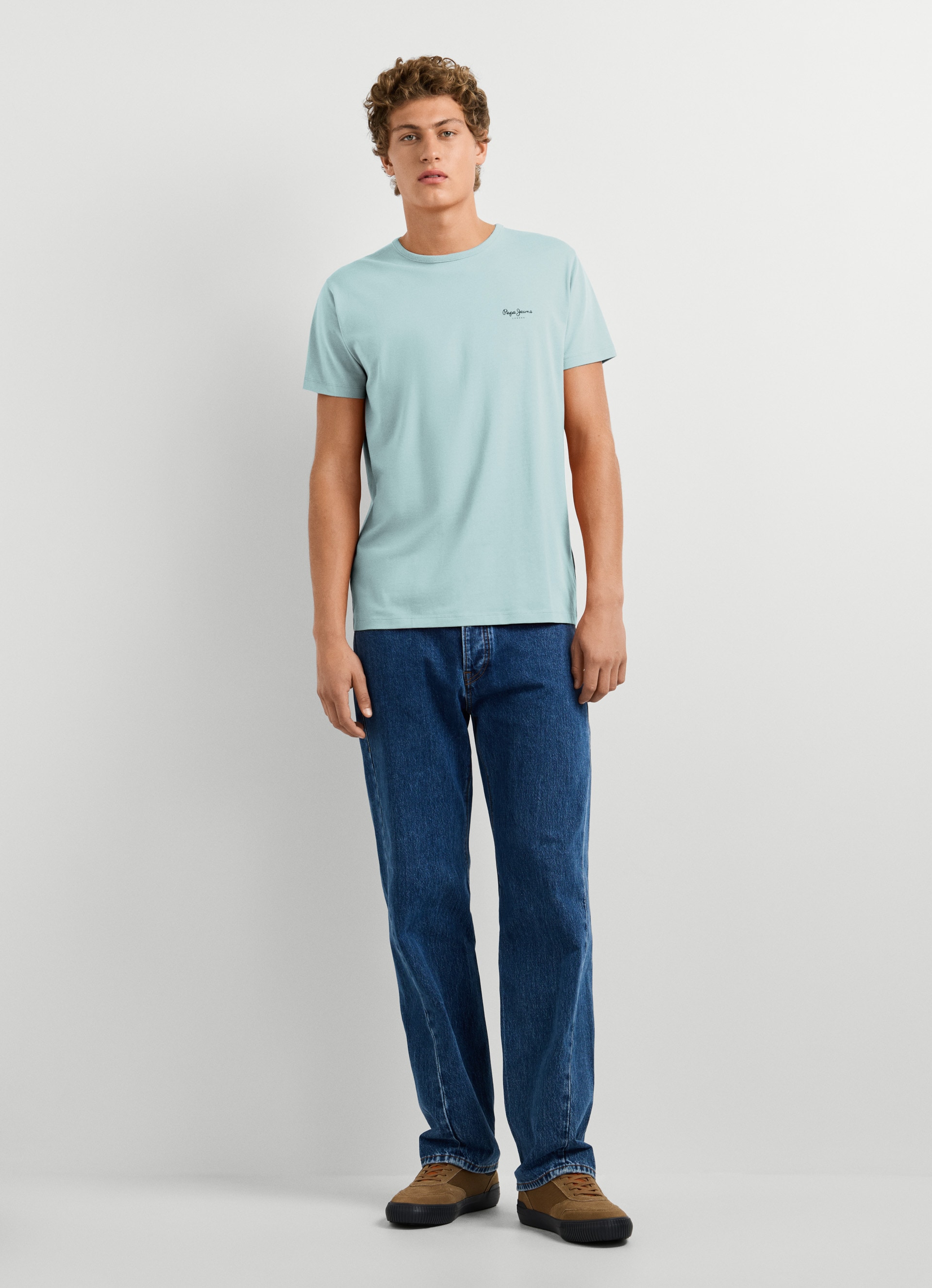Pepe Jeans T-Shirt »ORIGINAL BASIC 3N« Rundhals mit kleinem Logodruck