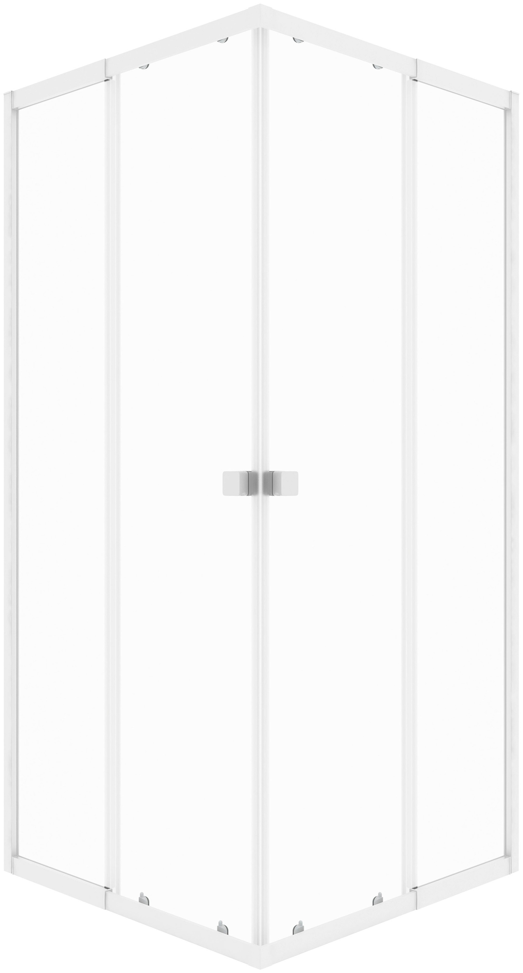 Marwell Eckdusche »Glasdusche Flexi 90x90x190 cm«, Variable Breite 77 cm bis 90 cm, Duschkabine mit Eckeinstieg