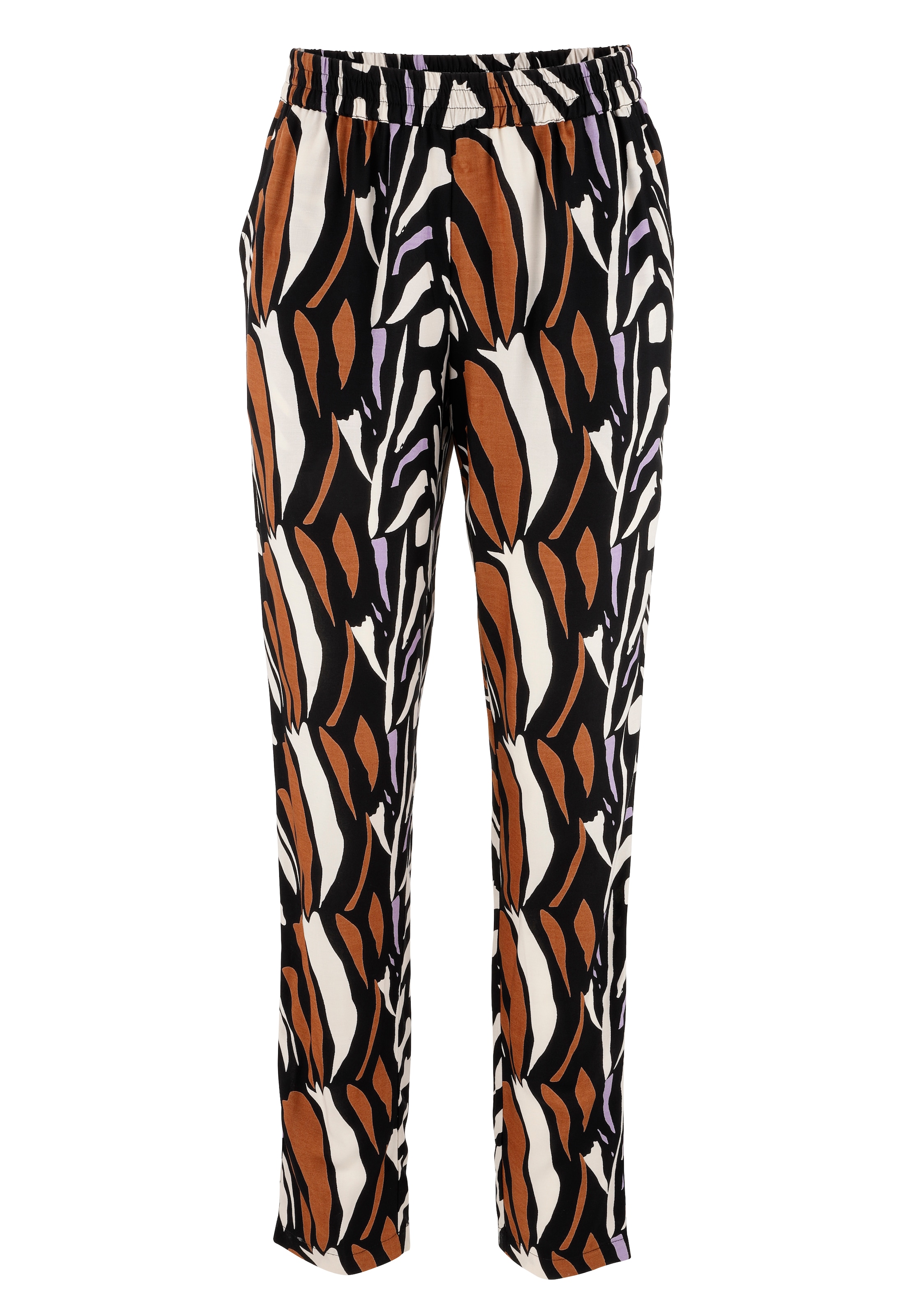 Aniston CASUAL Schlupfhose, mit trendfarbenen, graphischen Druck