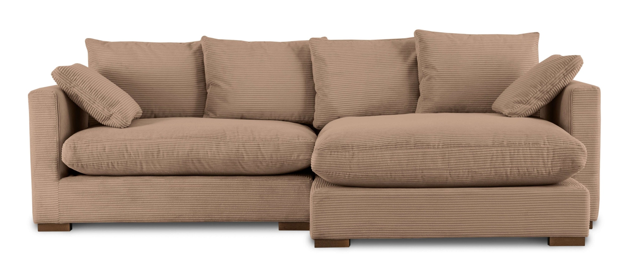 Home affaire Ecksofa »Coray«, Breite 266 cm, extra weich und kuschelig, mit Federn und Daunen