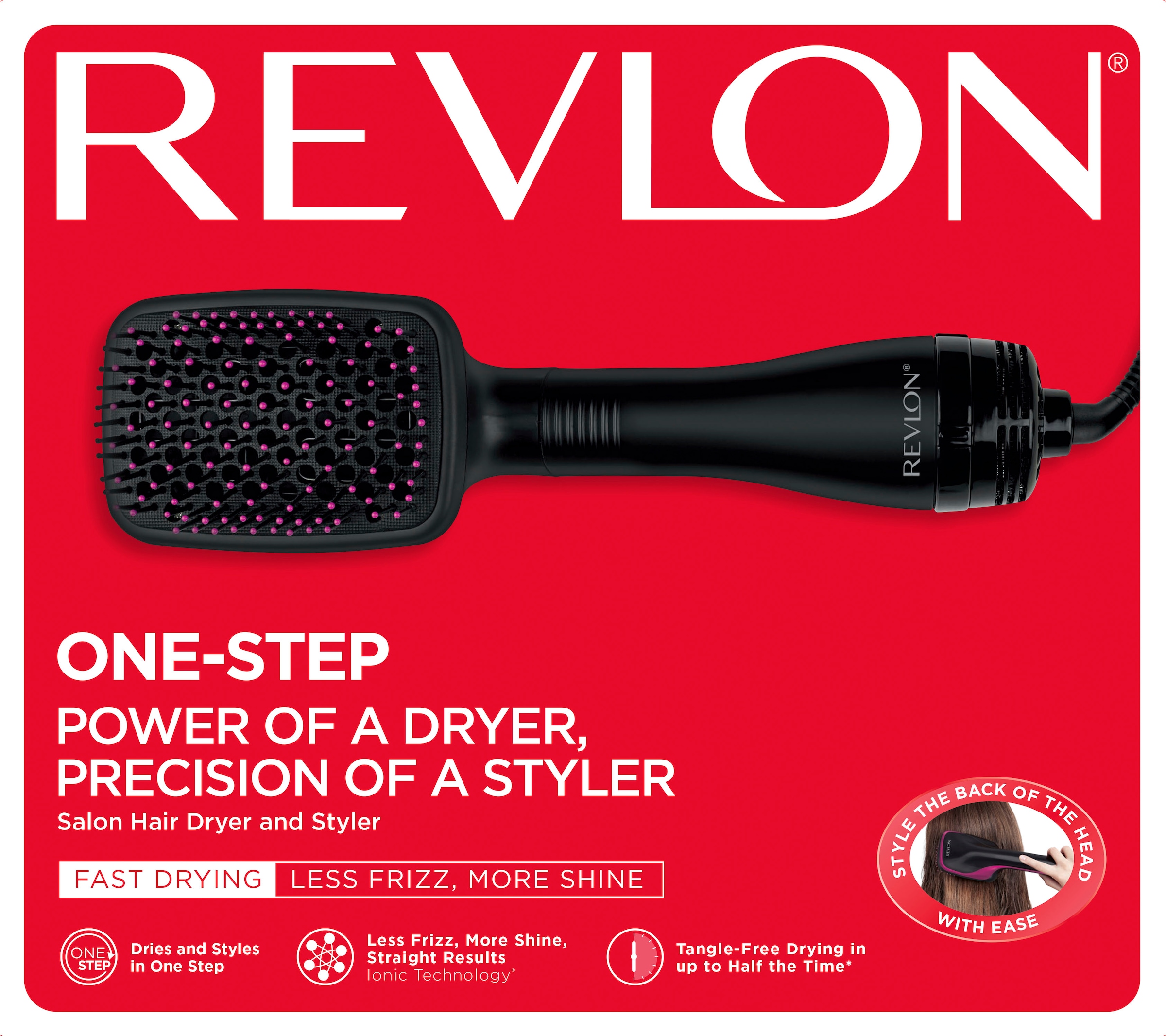 Hair & Dryer Revlon Ionen-Technologie, Haarglättbürste Salon Jahren Styler One-Step Garantie »RVDR5212UK2«, mit XXL 3