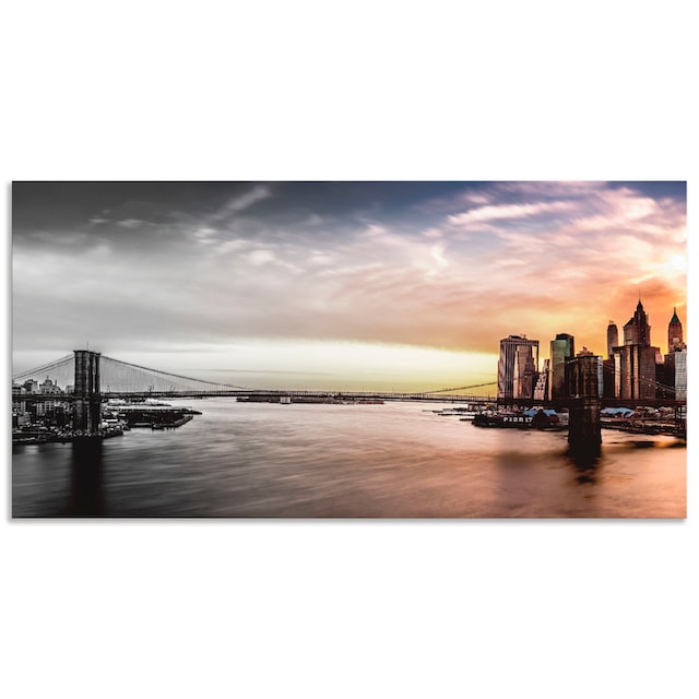 Artland Wandbild »Brooklyn Bridge Panorama«, Amerika, (1 St.), als Alubild,  Leinwandbild, Wandaufkleber oder Poster in versch. Größen auf Raten kaufen