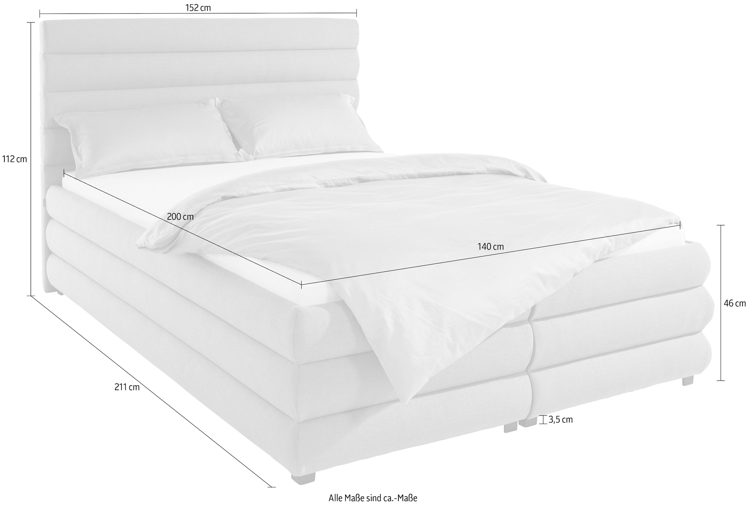 LeGer Home by Lena Gercke Polsterbett »Maylis Bouclé« wahlweise mit und ohne Matratze und Lattenrost, auch in 200cm Breite