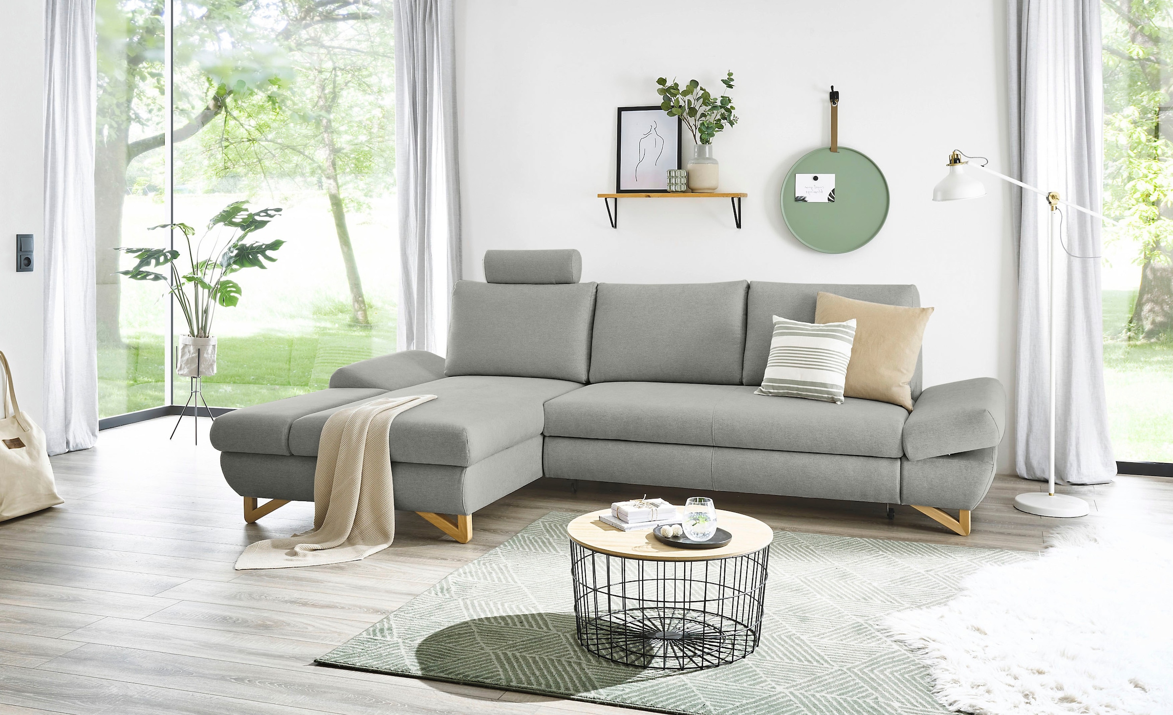 INOSIGN Ecksofa »City/Giron, L-Form,«, verstellbare Armlehnen mit Rasterfunktion
