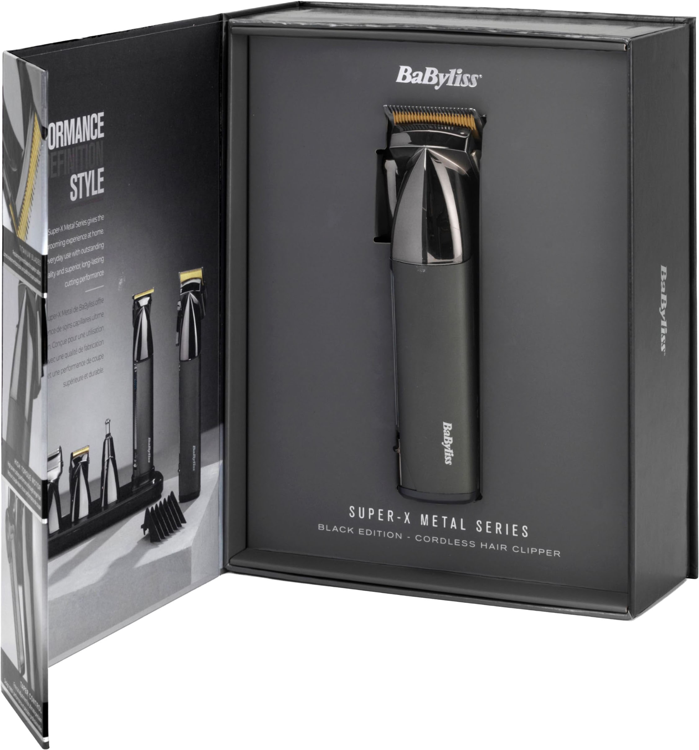 BaByliss Haarschneider »Super X-Metal Haarschneider professionell, E991E« 1 Aufsätze Haarschneidemaschinen Set mit 10 Aufsätzen und 50 Schnittlängen