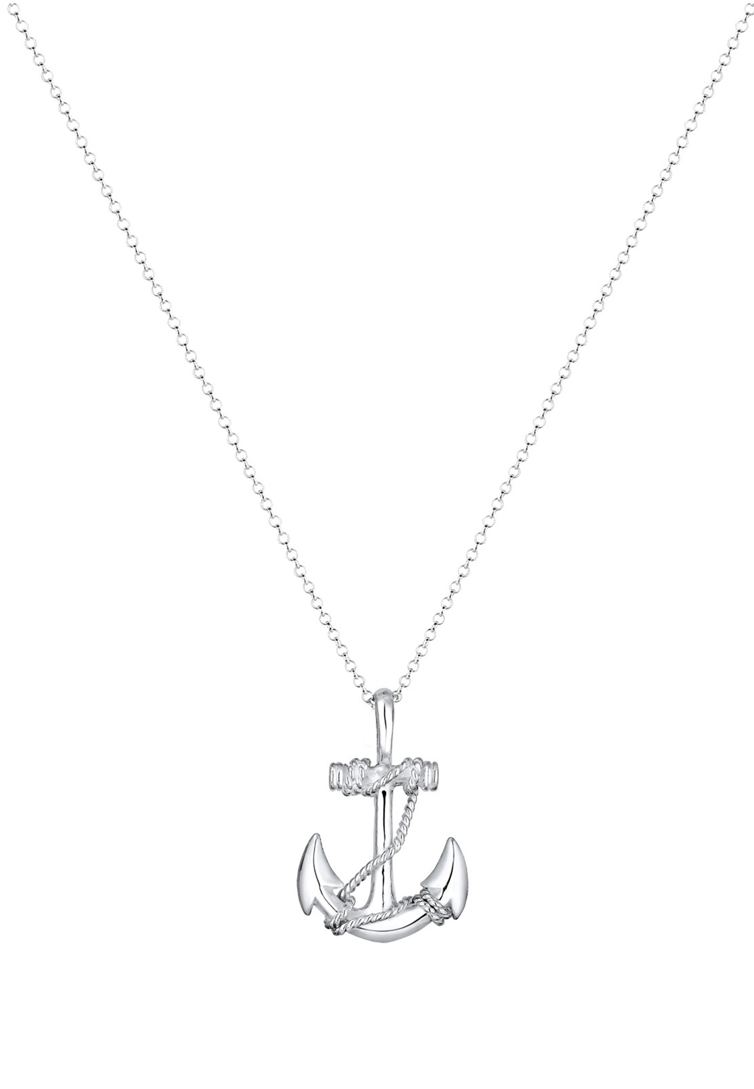 Kuzzoi Kette mit Anhänger »Halskette Maritim Anker Anhänger 925 Sterling Silber«